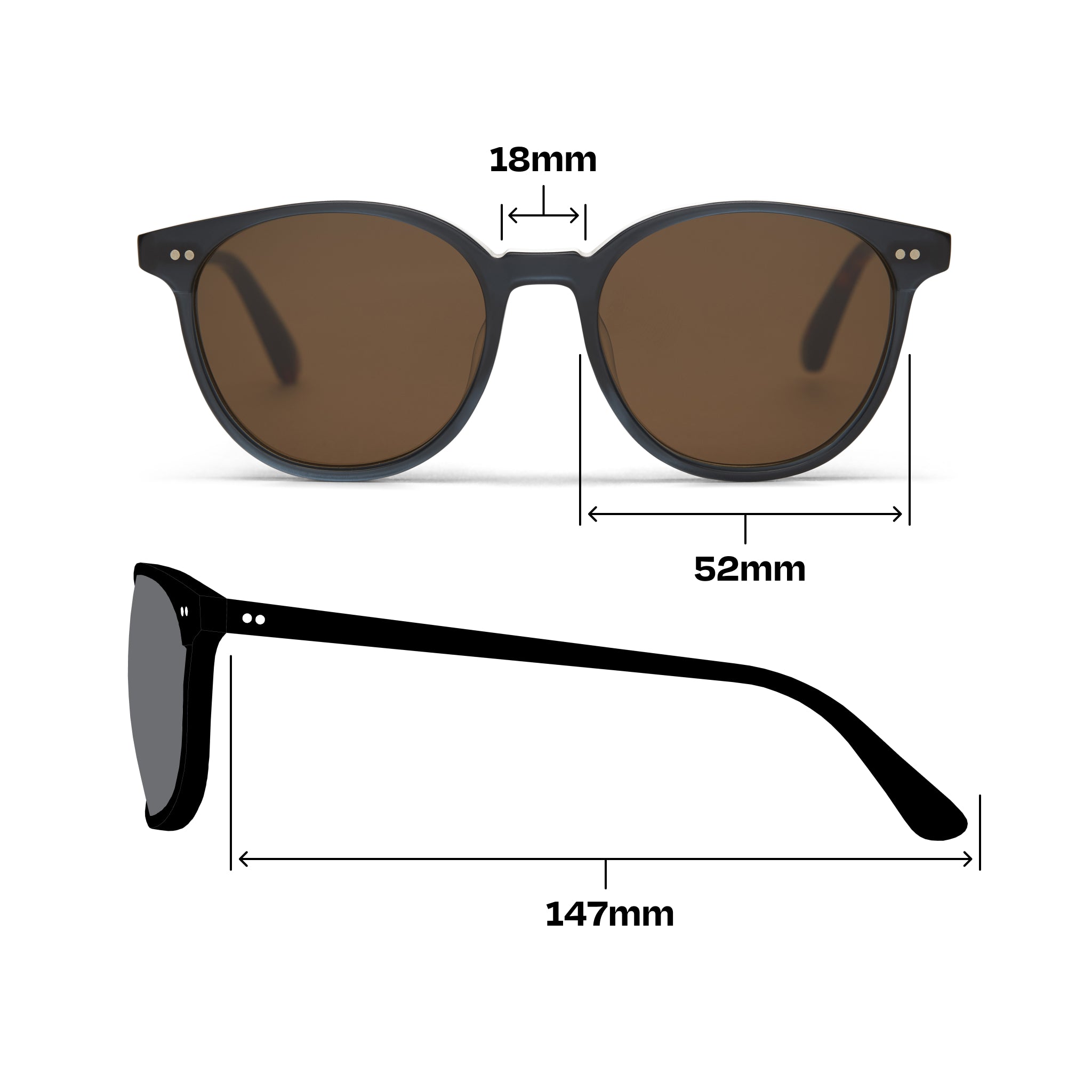 Bellini Black Teal Handcrafted Sunglasses - Image 2