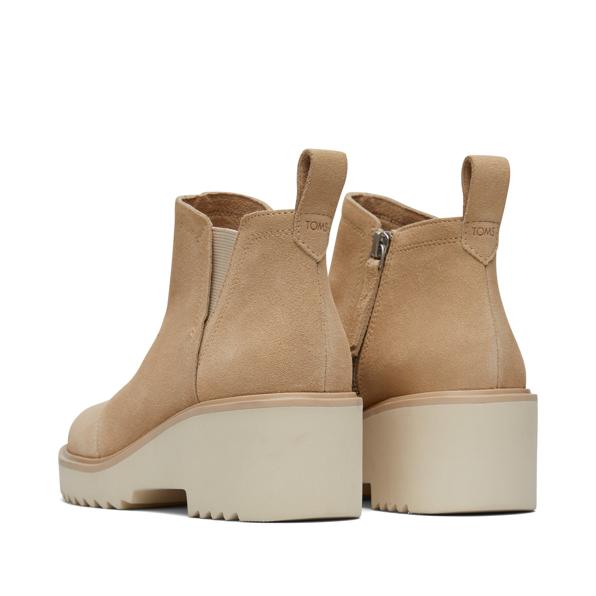 Maude Oatmeal Suede Wedge Boot - Image 4
