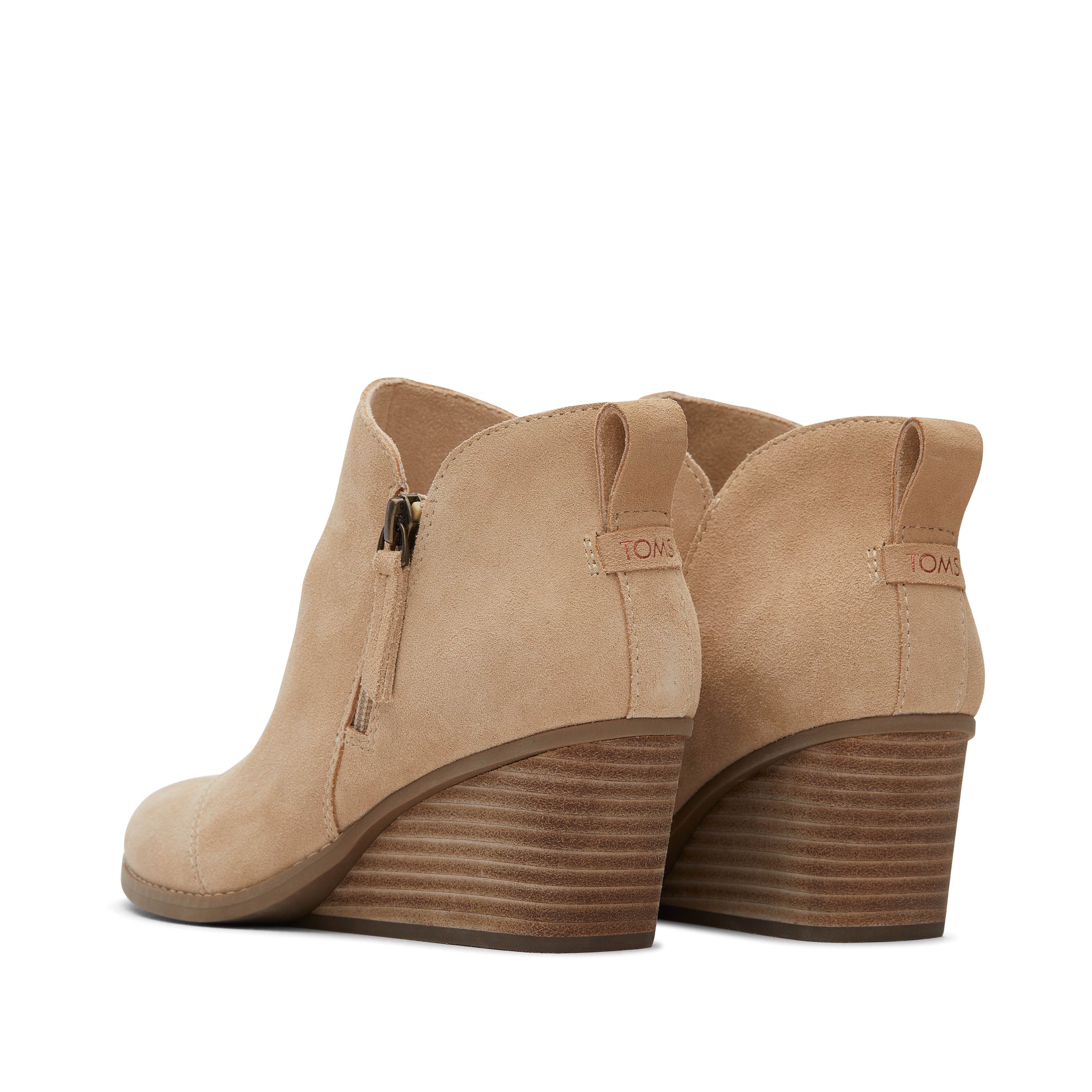 Goldie Oatmeal Suede Wedge Boot - Image 4