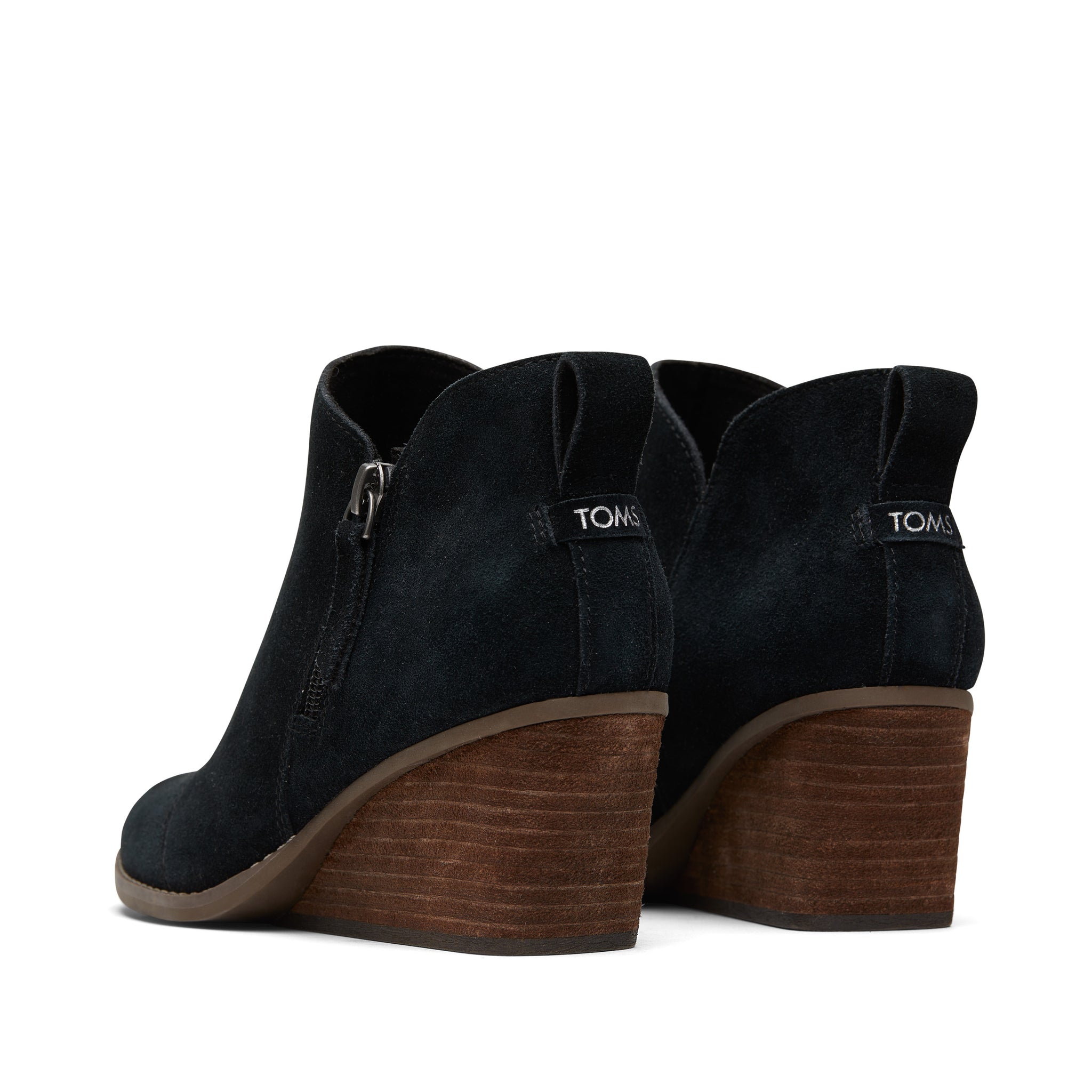 Goldie Black Suede Wedge Boot - Image 4
