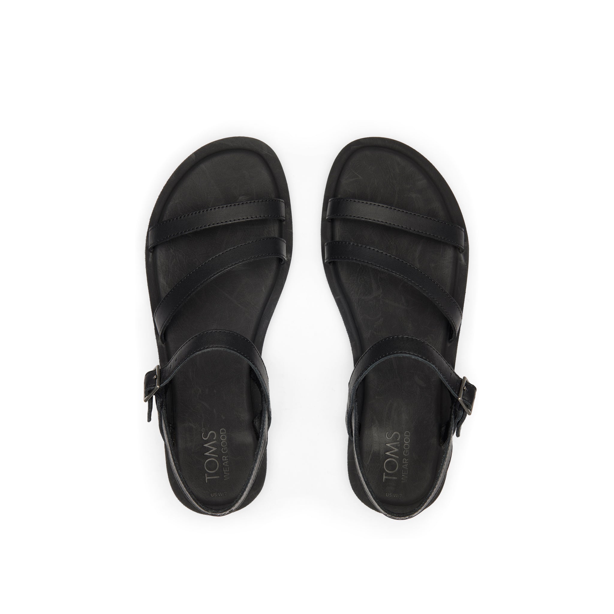 Kira Black Leather Strappy Sandal - Image 6