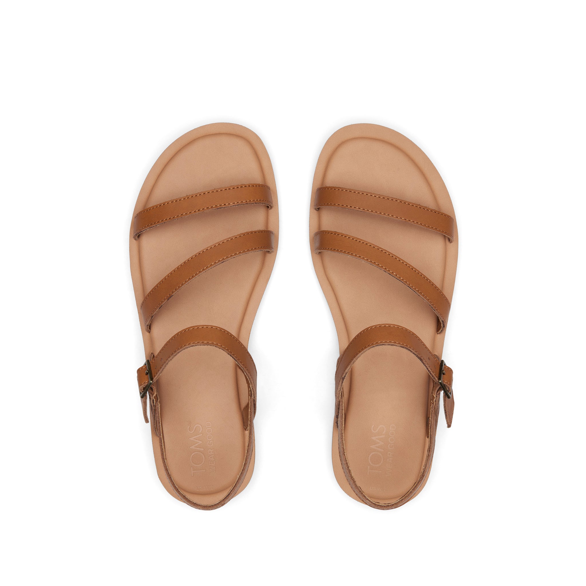 Kira Tan Leather Strappy Sandal - Image 6
