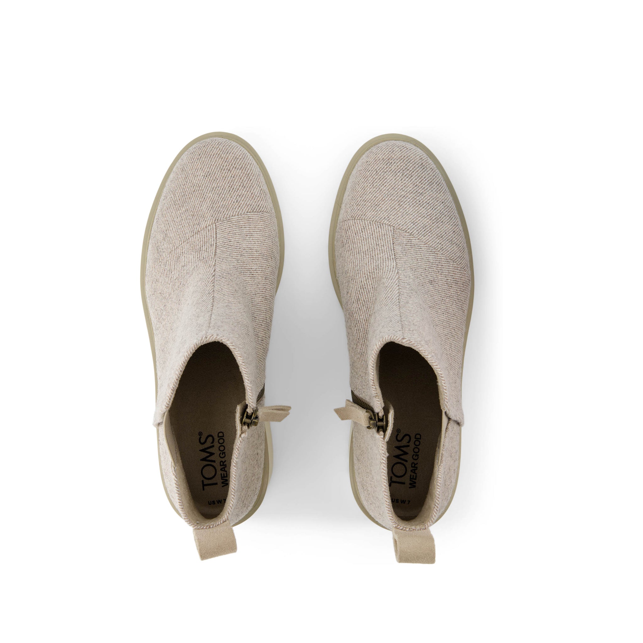 Maude Natural Shimmer Twill Wedge Boot - Image 6
