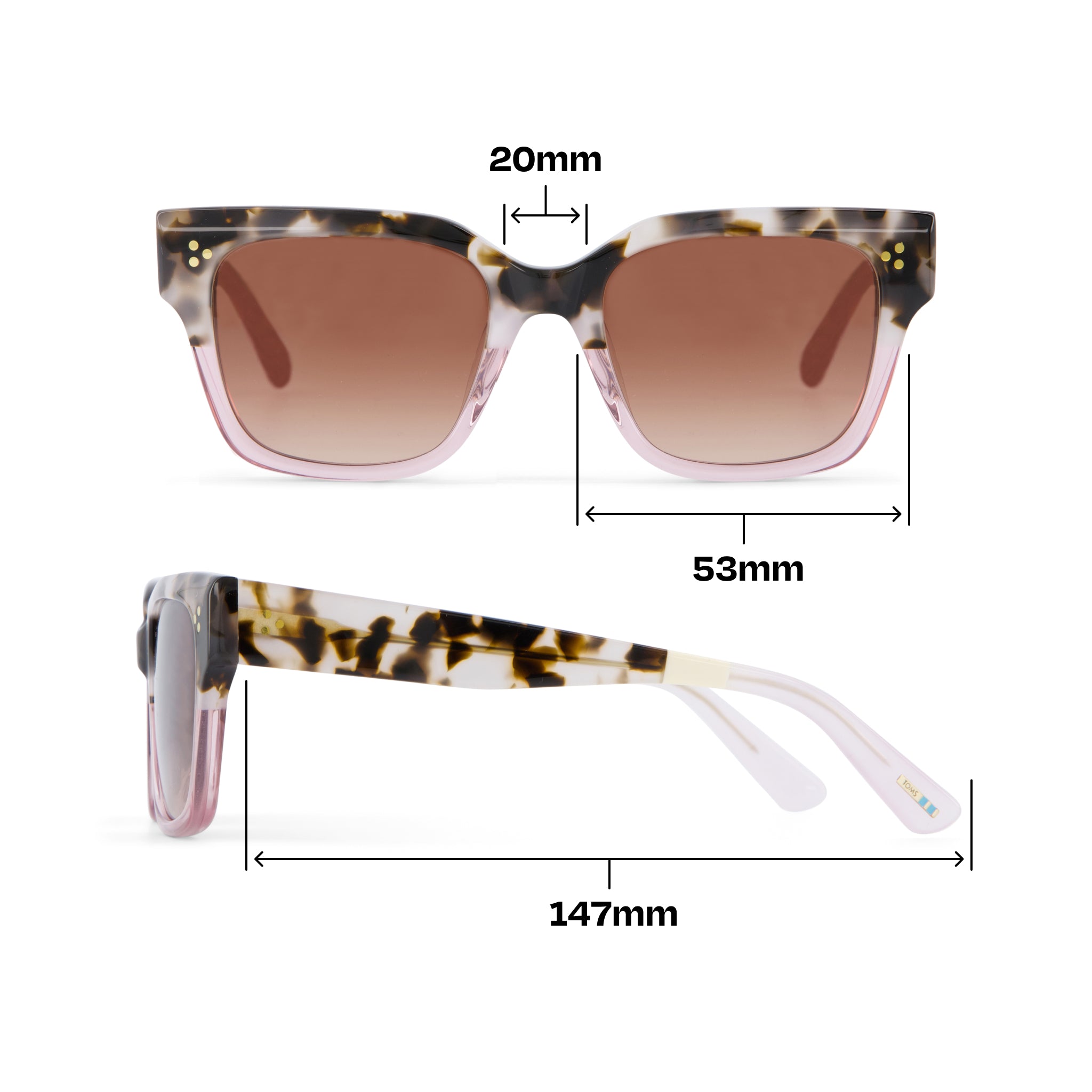Madison Handcrafted Tortoise Pink Fade Sunglasses - Image 5