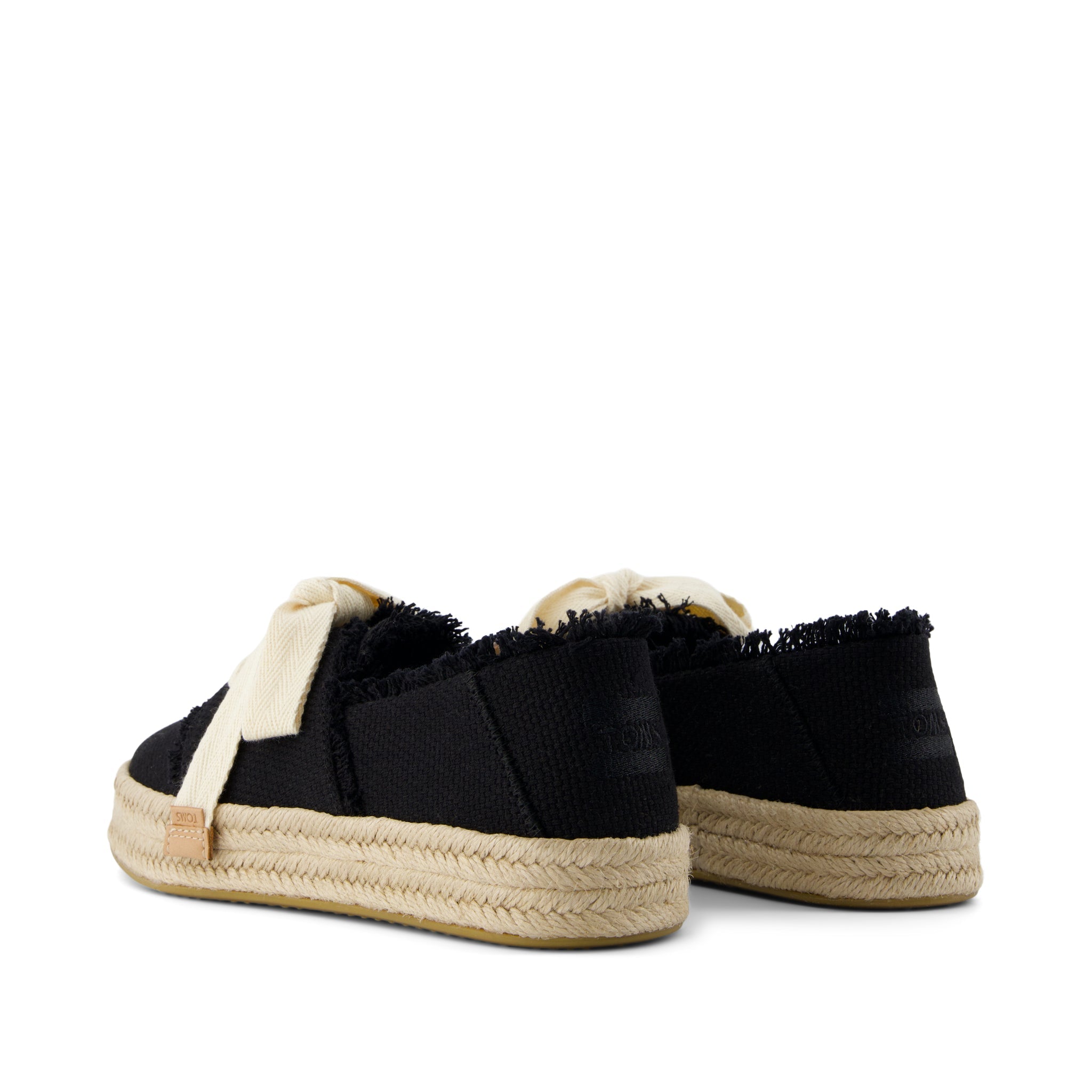 Carolina Lace-Up Espadrille Black Beachside Woven - Image 4