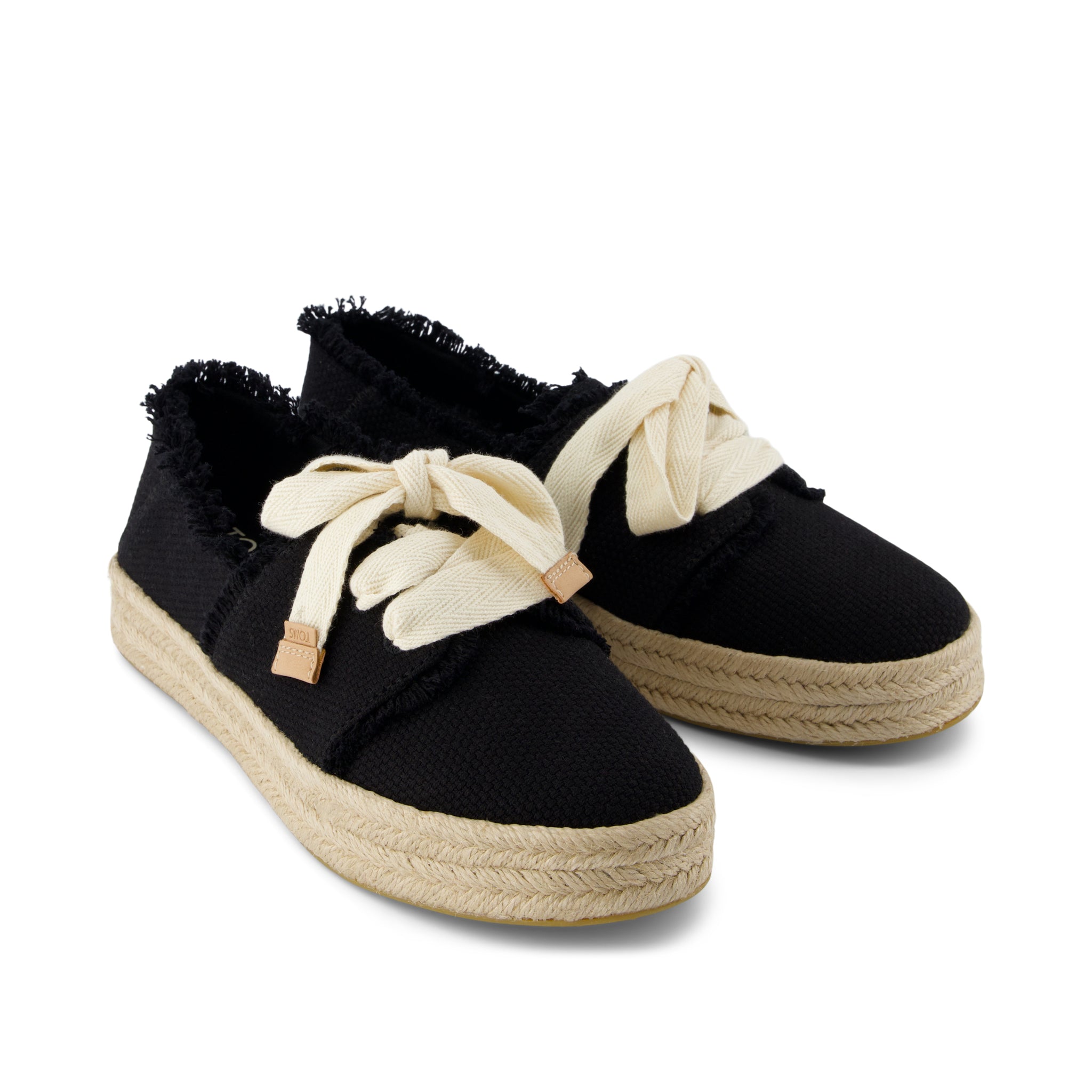 Carolina Lace-Up Espadrille Black Beachside Woven - Image 3