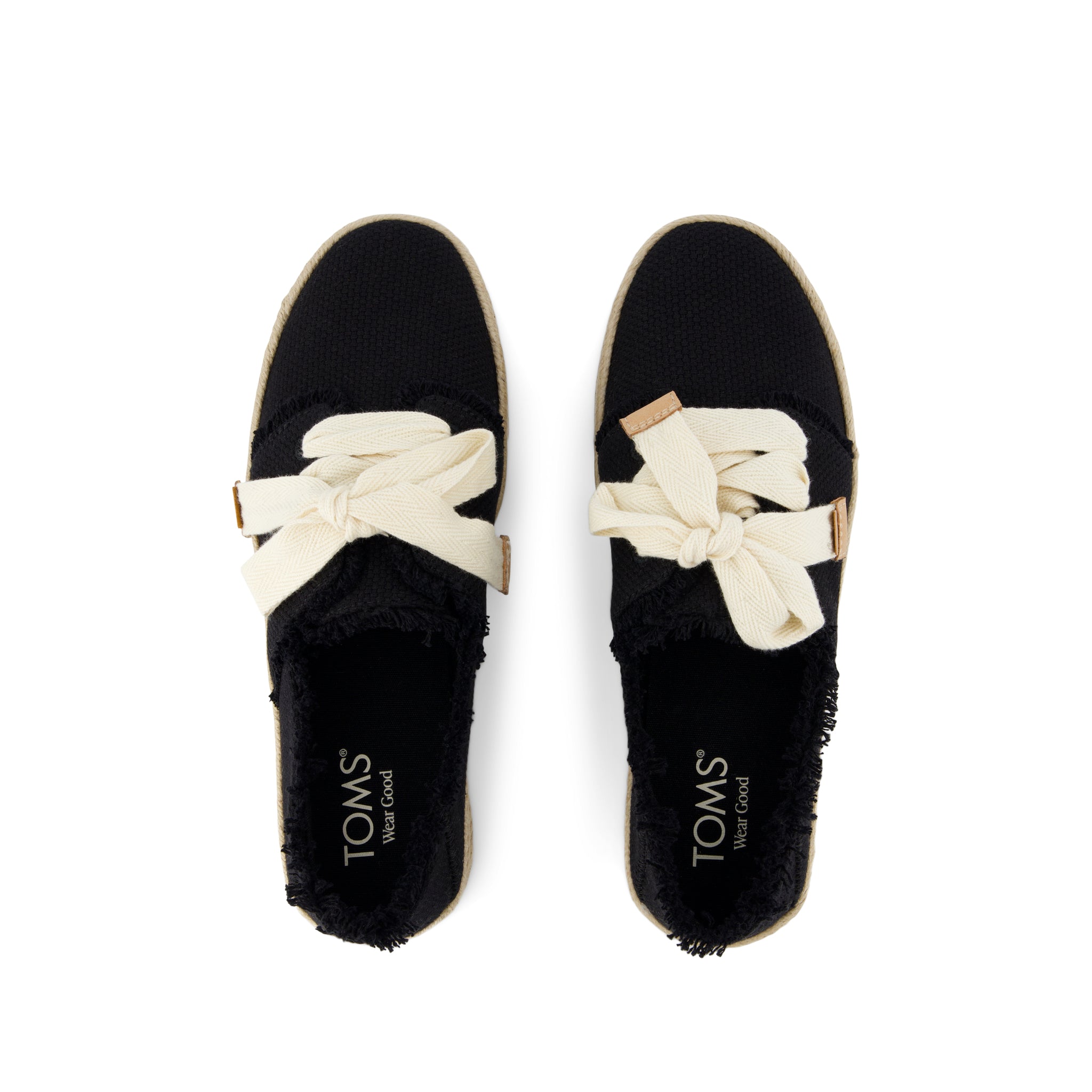 Carolina Lace-Up Espadrille Black Beachside Woven - Image 6