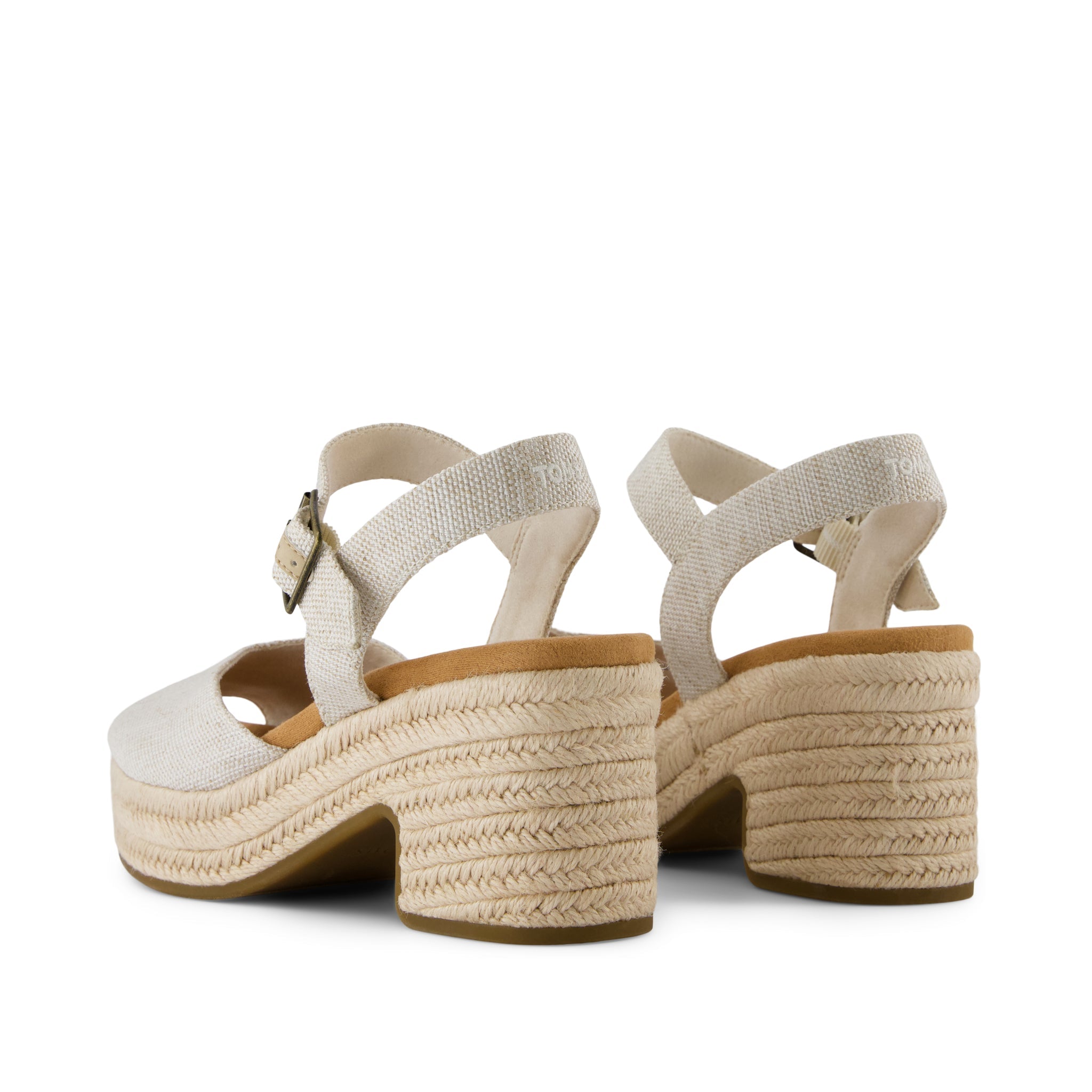 Isla Peep Toe Heeled Sandal Natural Yarn Dye - Image 5