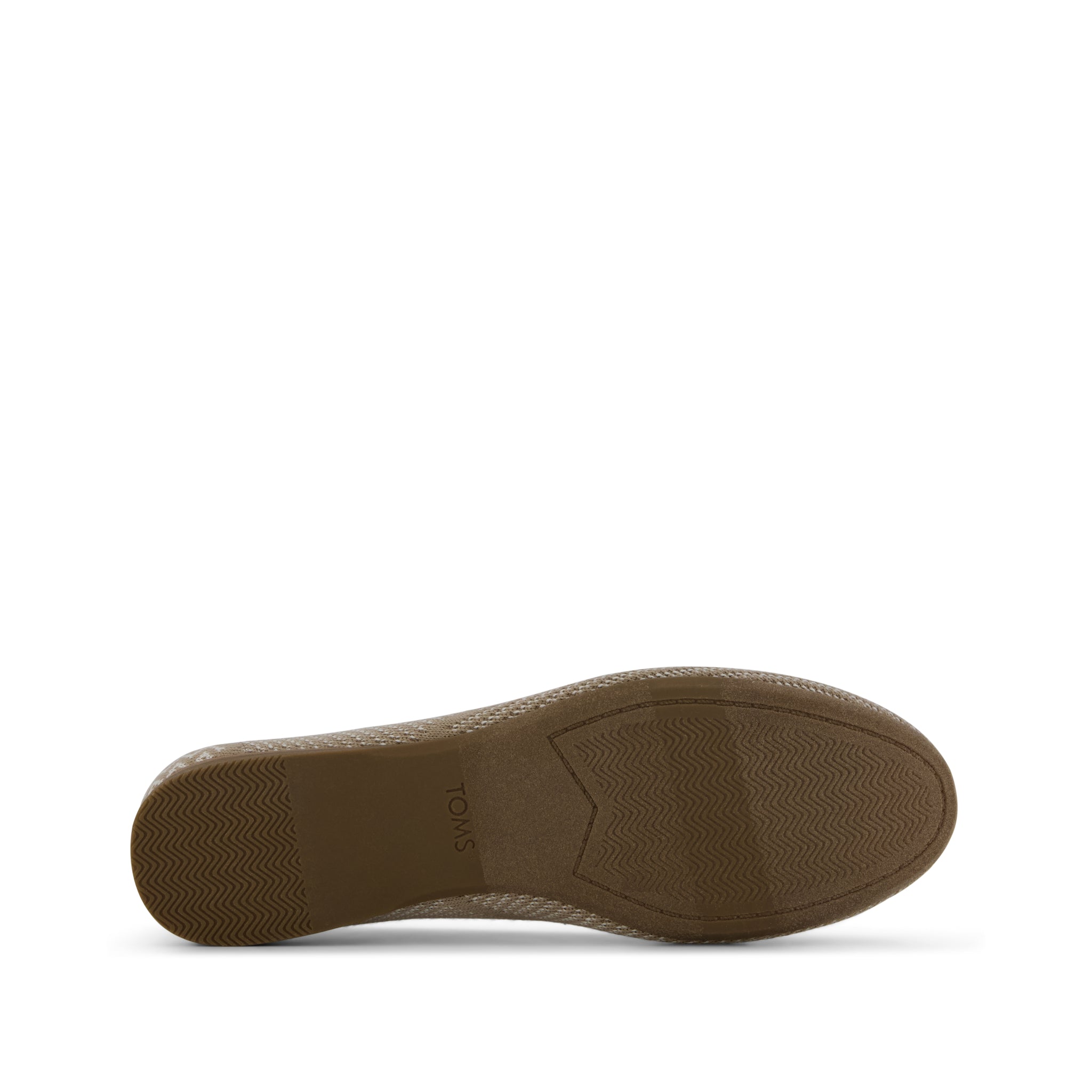 Womens Gemma Flat Dune Brown Engineered Knit - Image 4