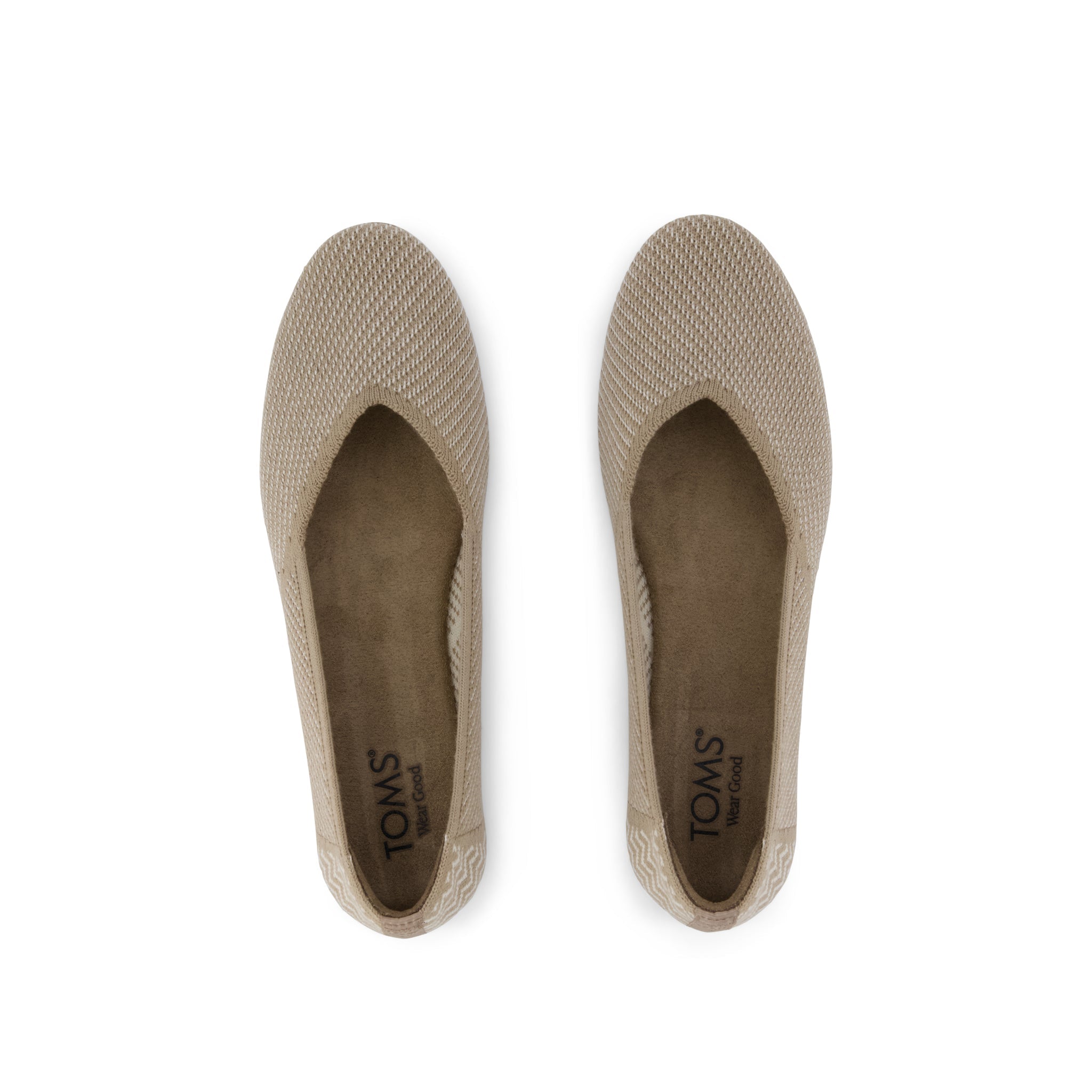 Womens Gemma Flat Dune Brown Engineered Knit - Image 5
