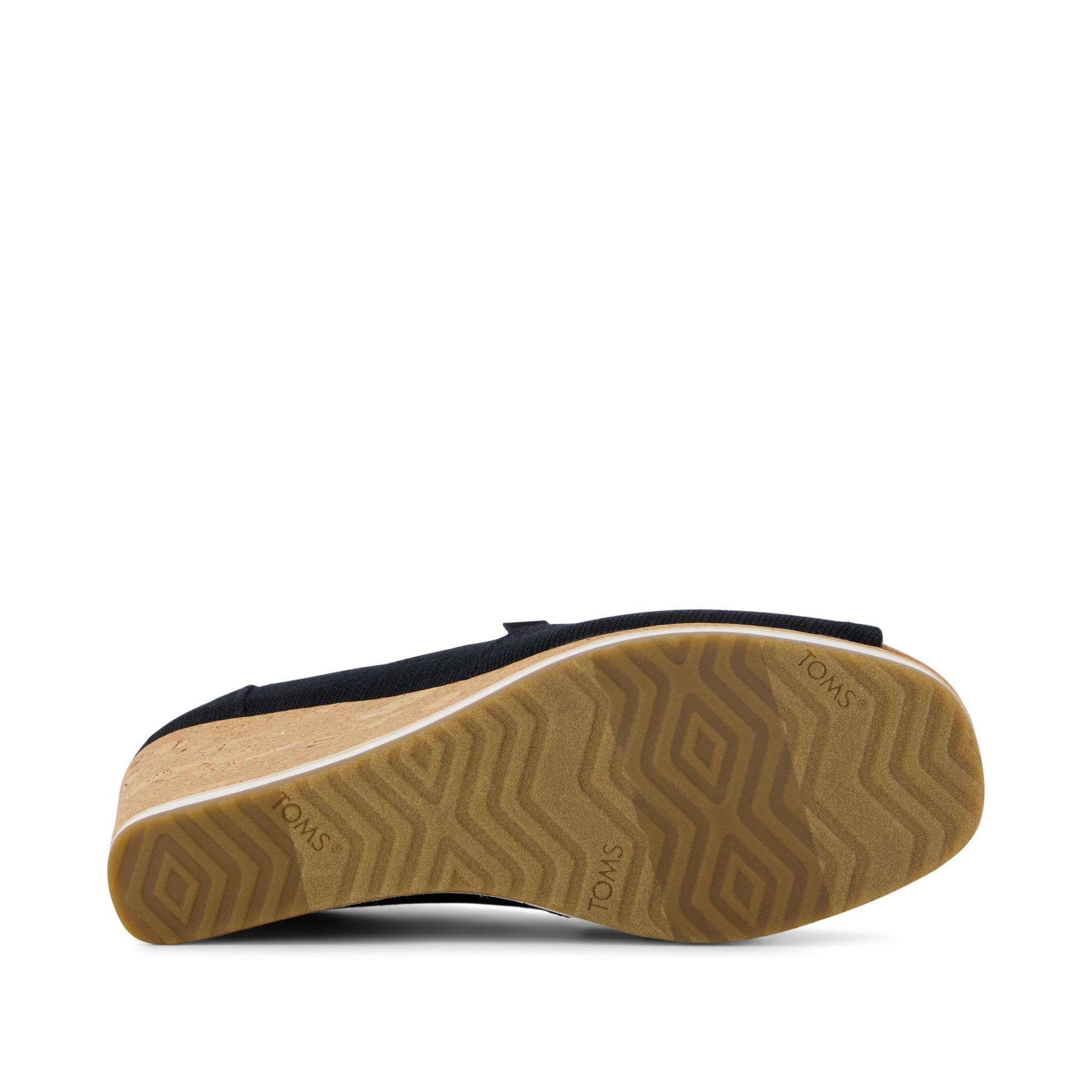 Womens Black Heritage Canvas Essential Wedge - Image 5