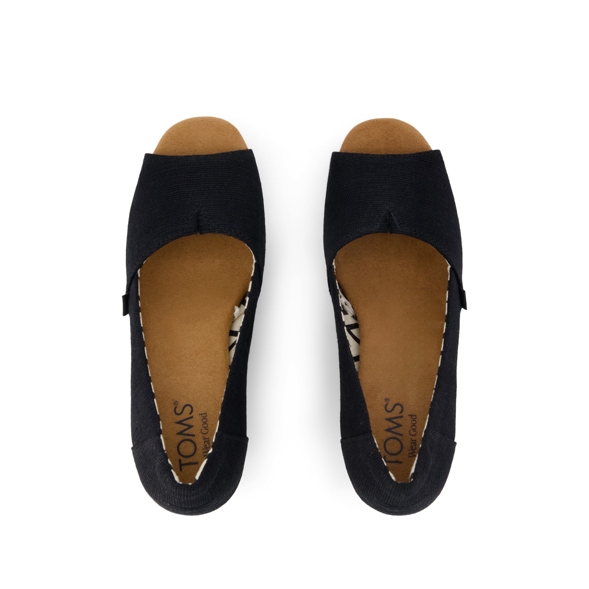 Womens Black Heritage Canvas Essential Wedge - Image 6