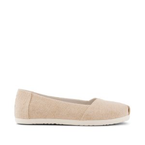 Womens Alpargata Ballet Flat Champagne Sparkle Woven