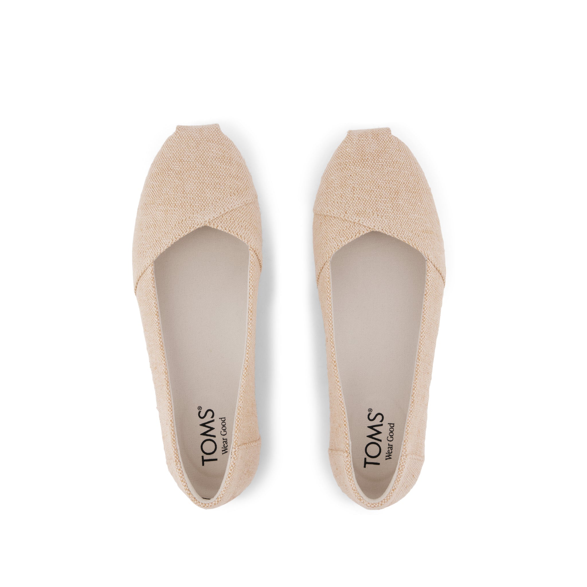 Womens Alpargata Ballet Flat Champagne Sparkle Woven - Image 6