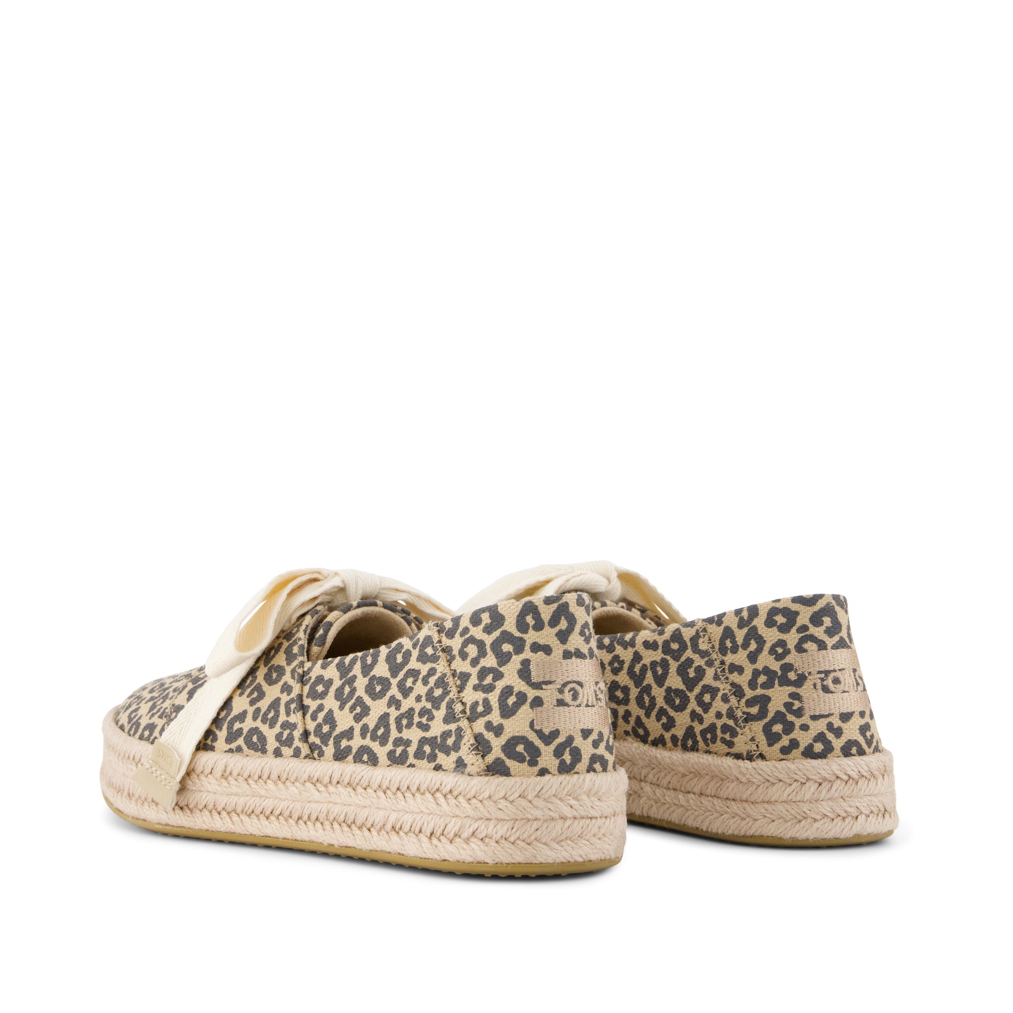 Womens Carolina Lace-Up Espadrille Natural Leopard Spots - Image 3