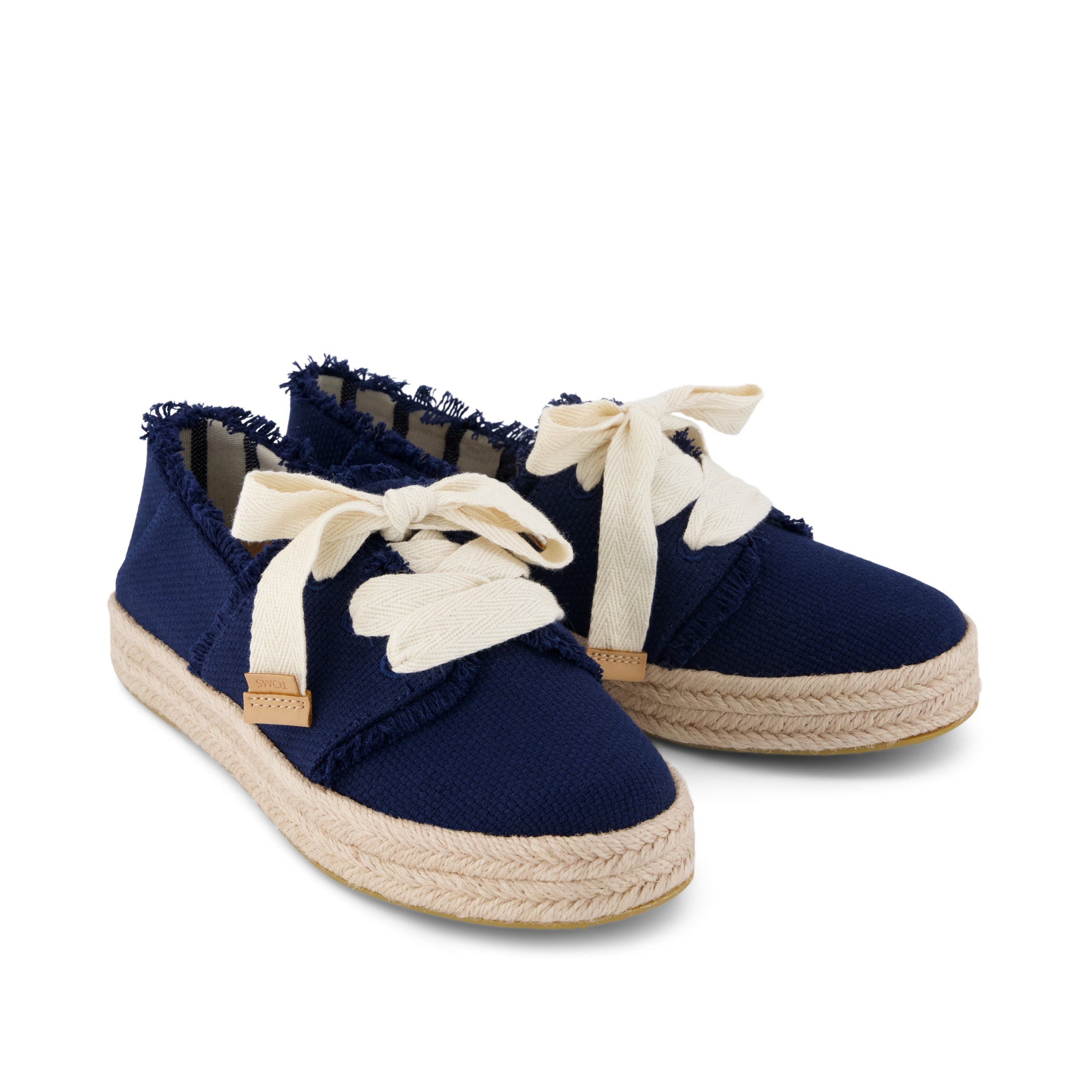 Womens Carolina Lace-Up Espadrille Navy Fray - Image 3