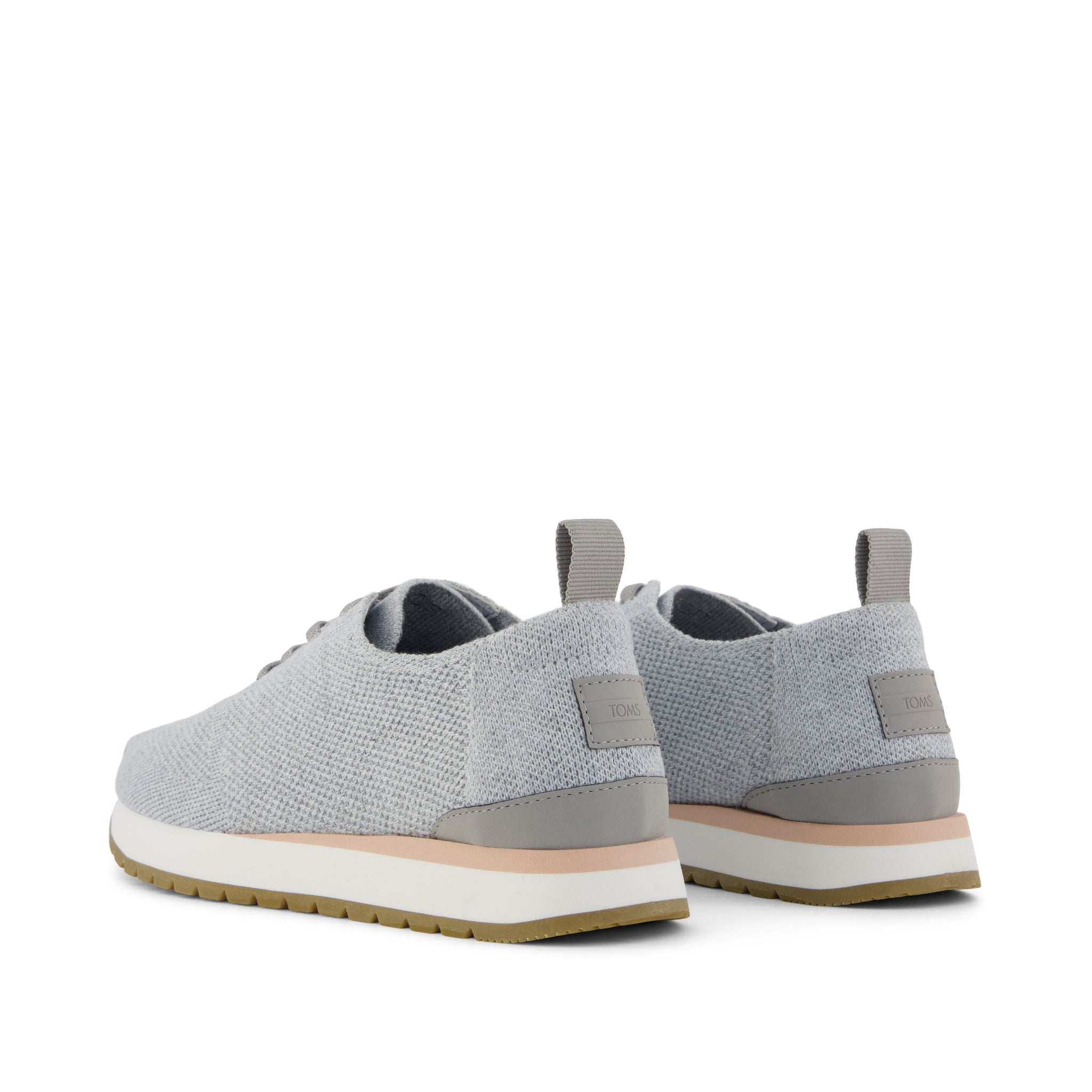 Womens Resident Plus Lace-Up Grey Knit - Image 3