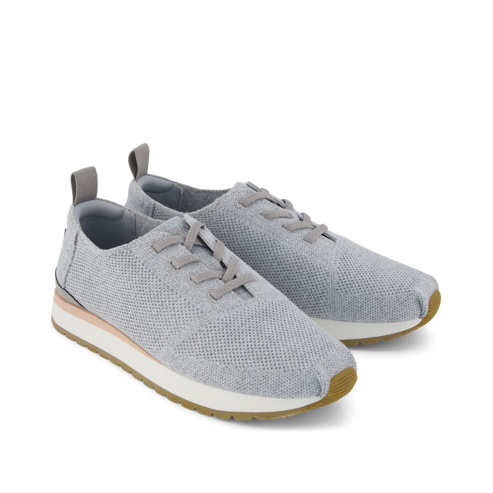Womens Resident Plus Lace-Up Grey Knit - Image 2