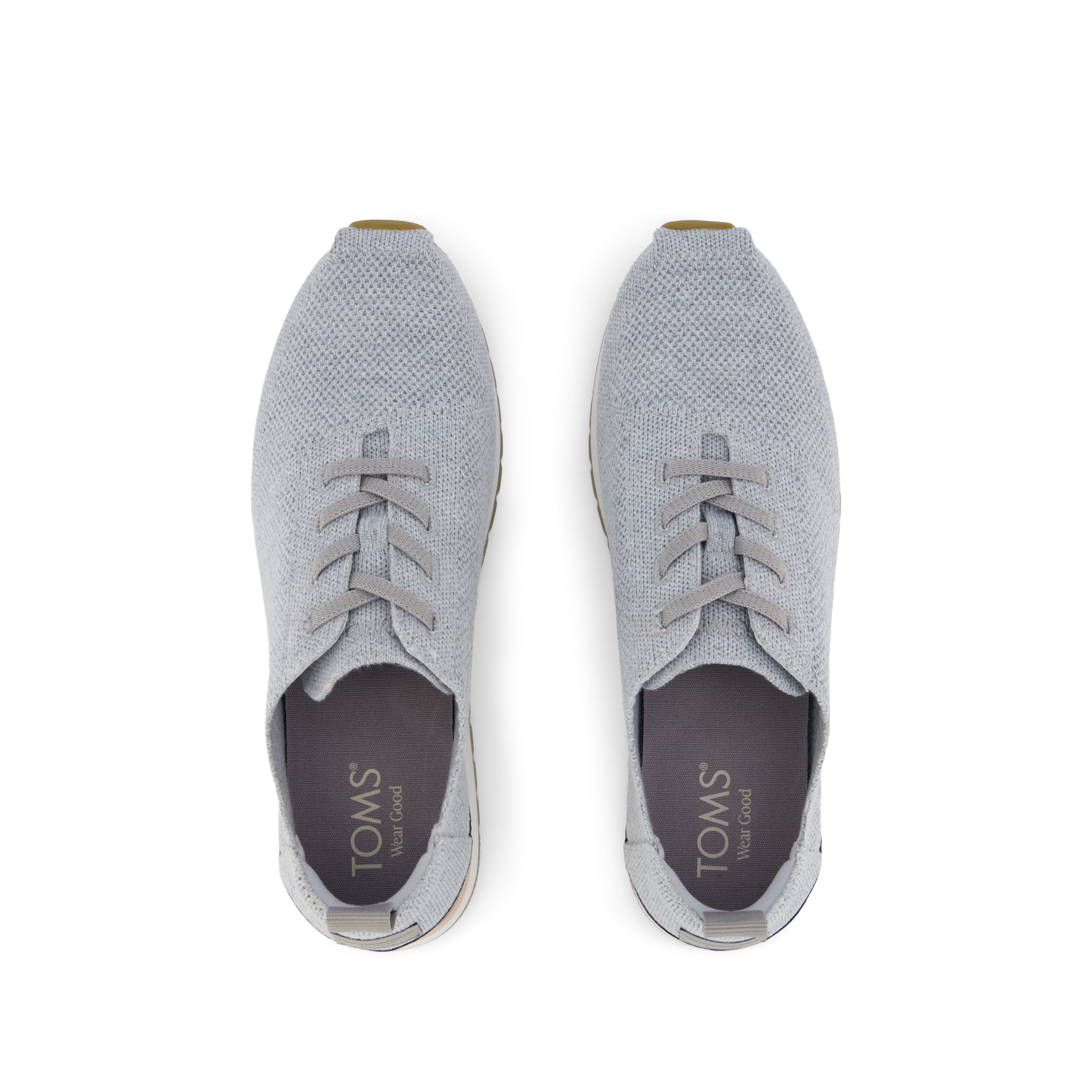 Womens Resident Plus Lace-Up Grey Knit - Image 5