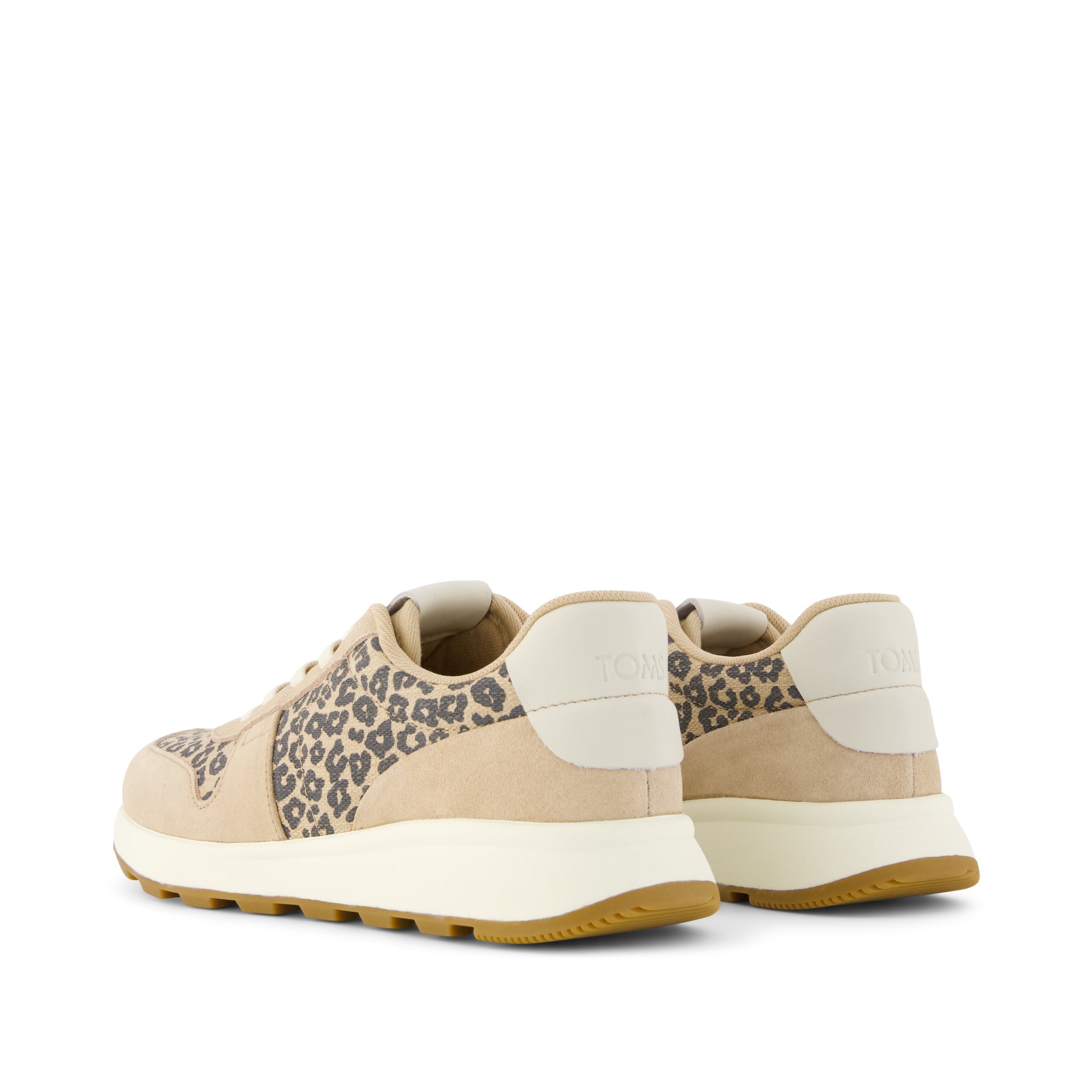 Womens TRVL LITE Retro Runner Sneaker Water Repellent Natural Leopard Spots - Image 4