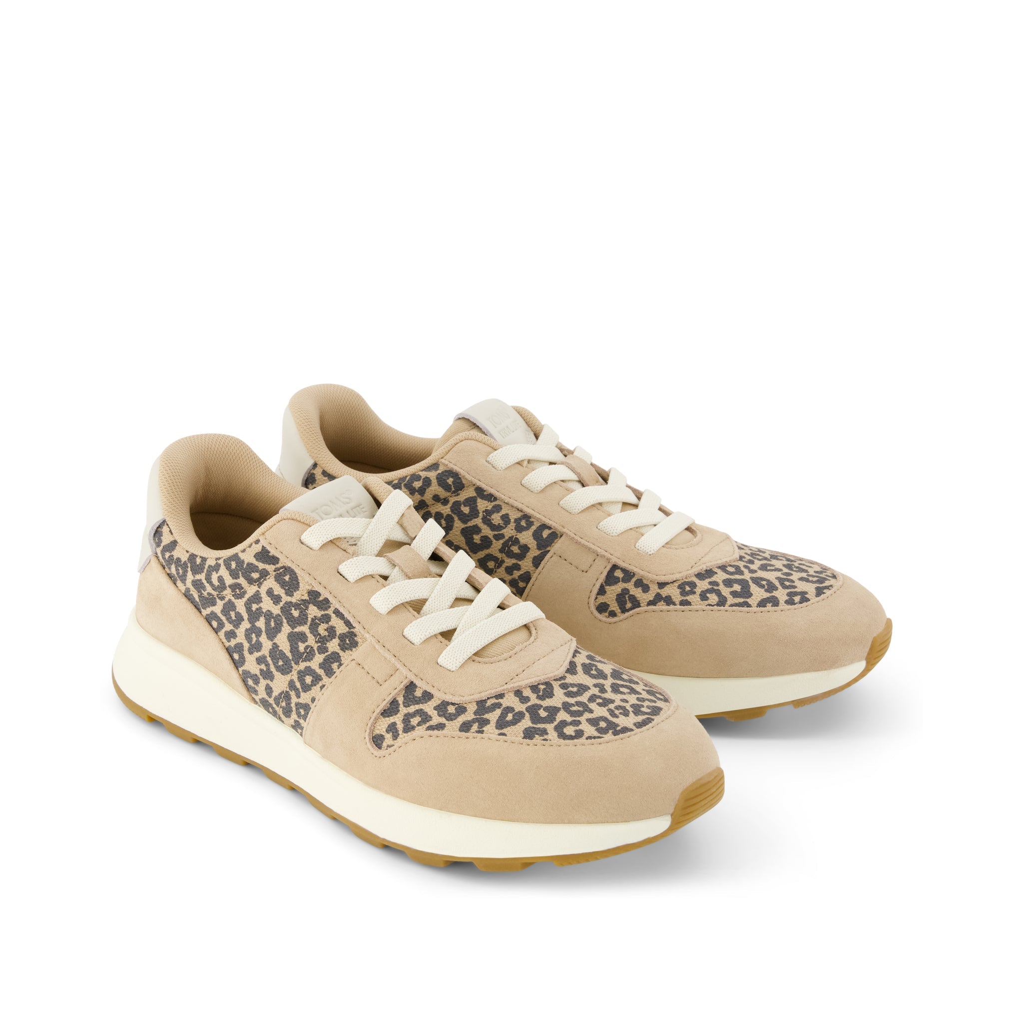 Womens TRVL LITE Retro Runner Sneaker Water Repellent Natural Leopard Spots - Image 3