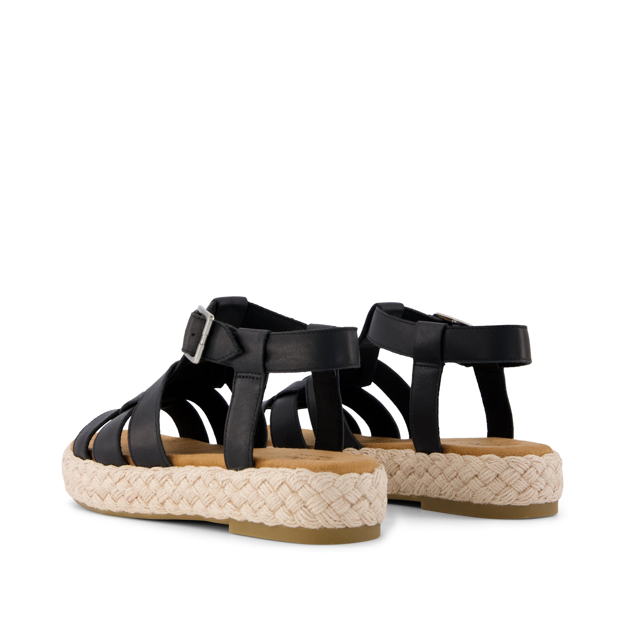 Womens Jac Fisherman Sandal Black Leather - Image 4