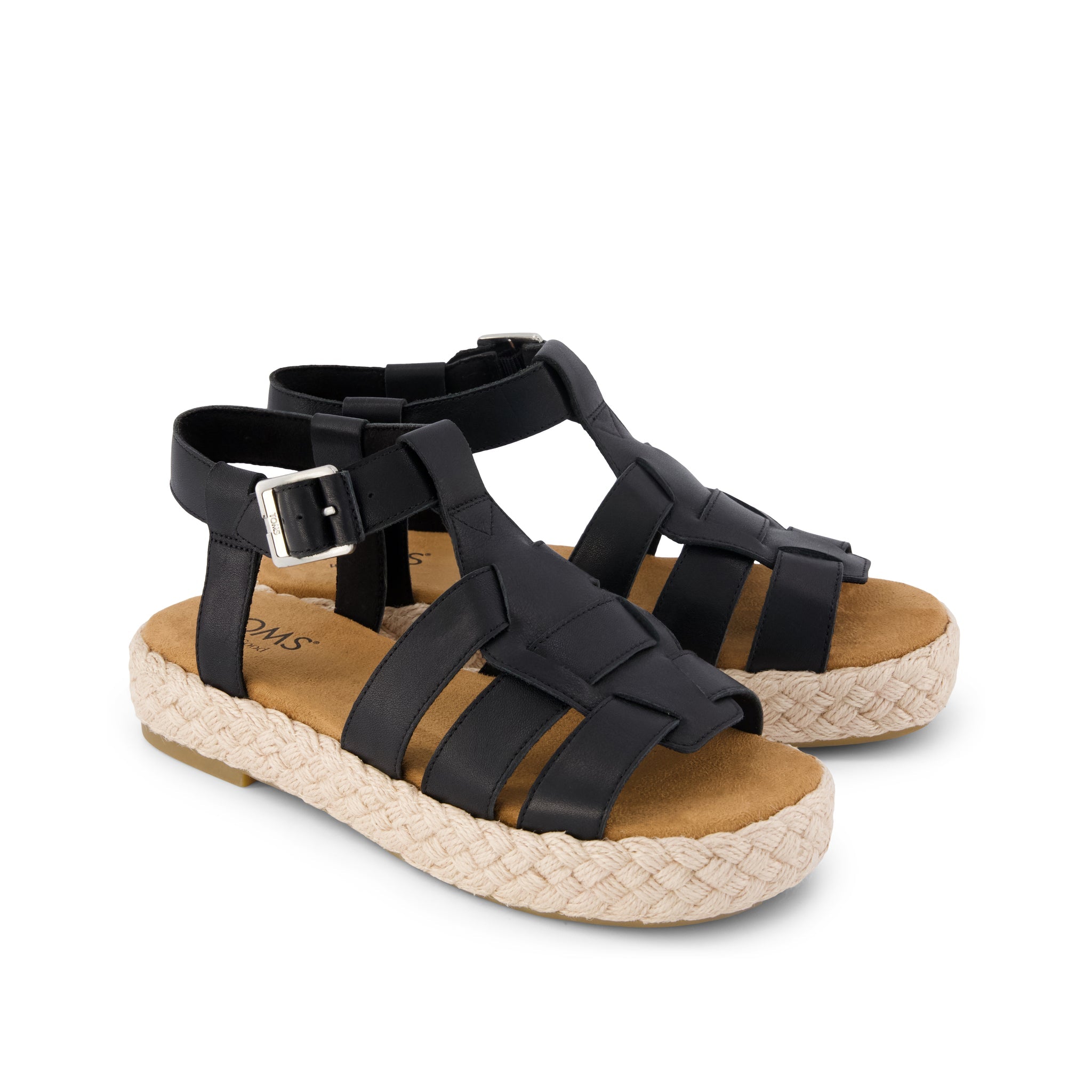 Womens Jac Fisherman Sandal Black Leather - Image 3