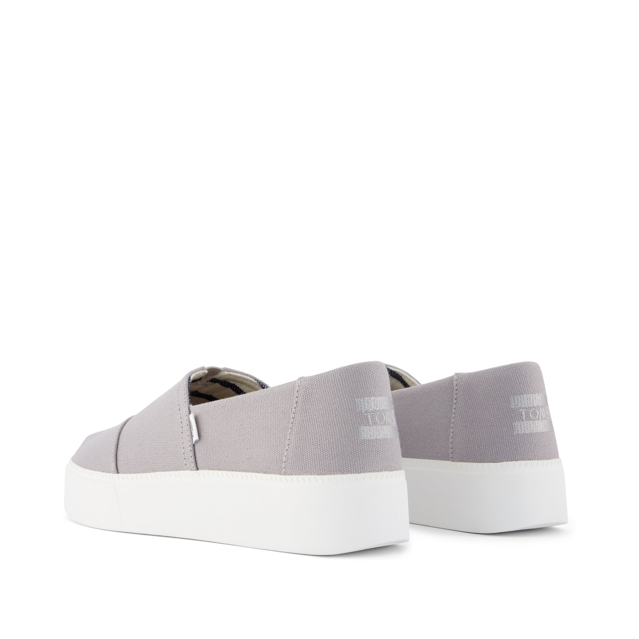 Womens Asher Platform Slip On Sneaker Grey Canvas - Image 3