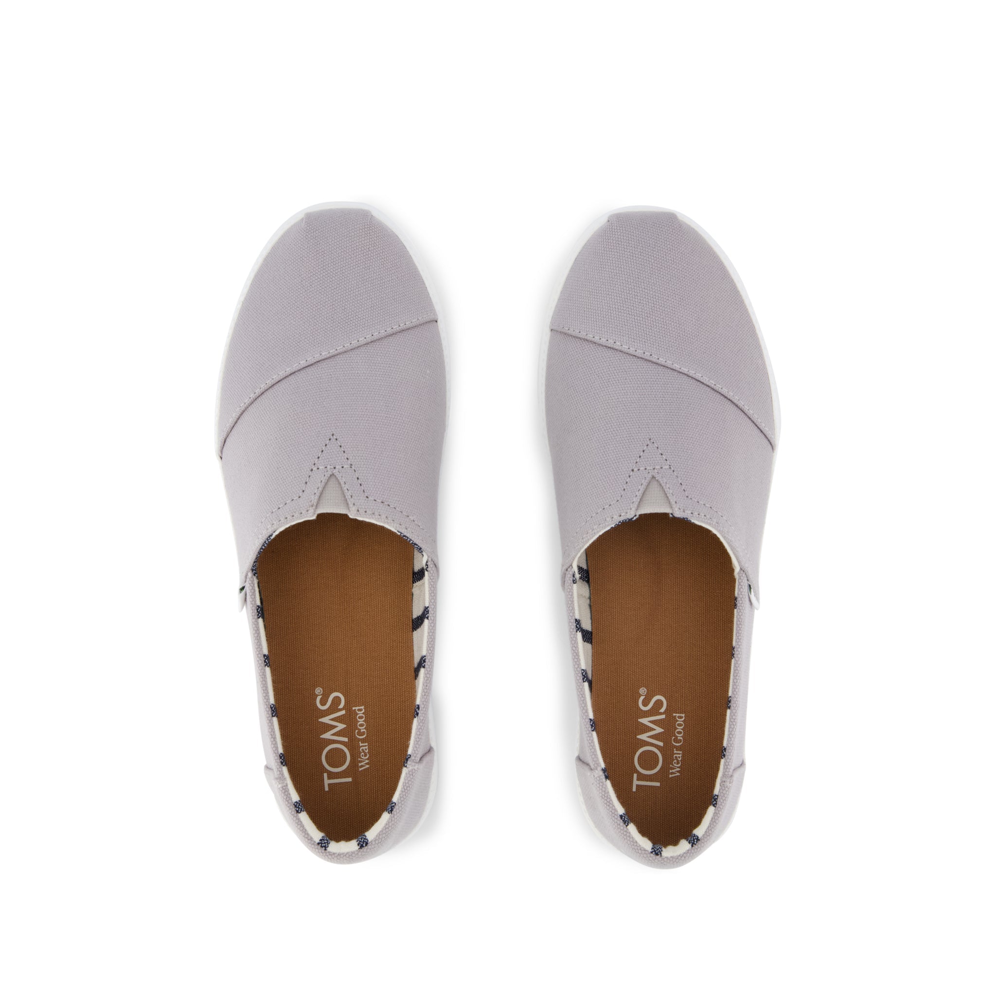 Womens Asher Platform Slip On Sneaker Grey Canvas - Image 5