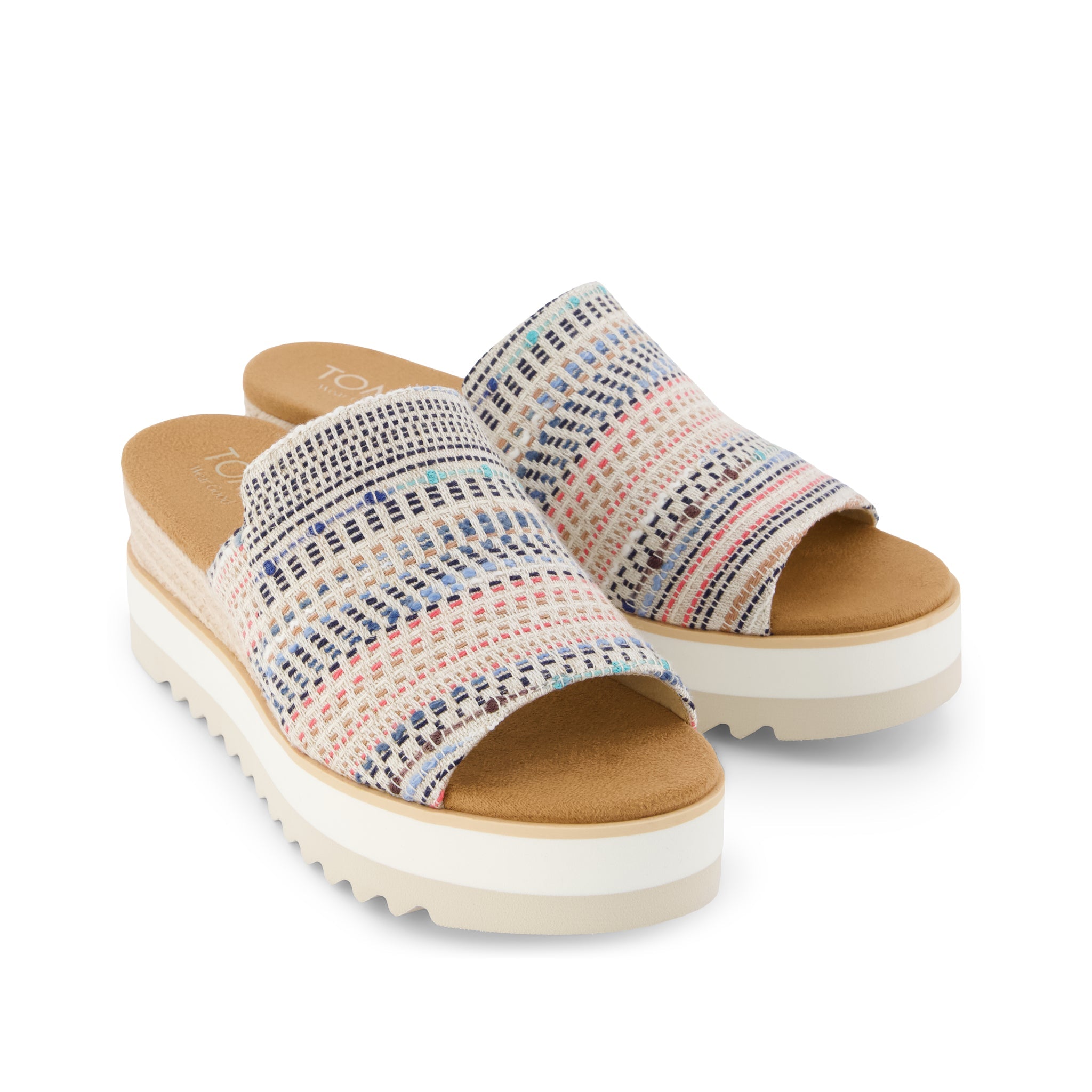 Womens Diana Mule Wedge Sandal Global Stripes - Image 3