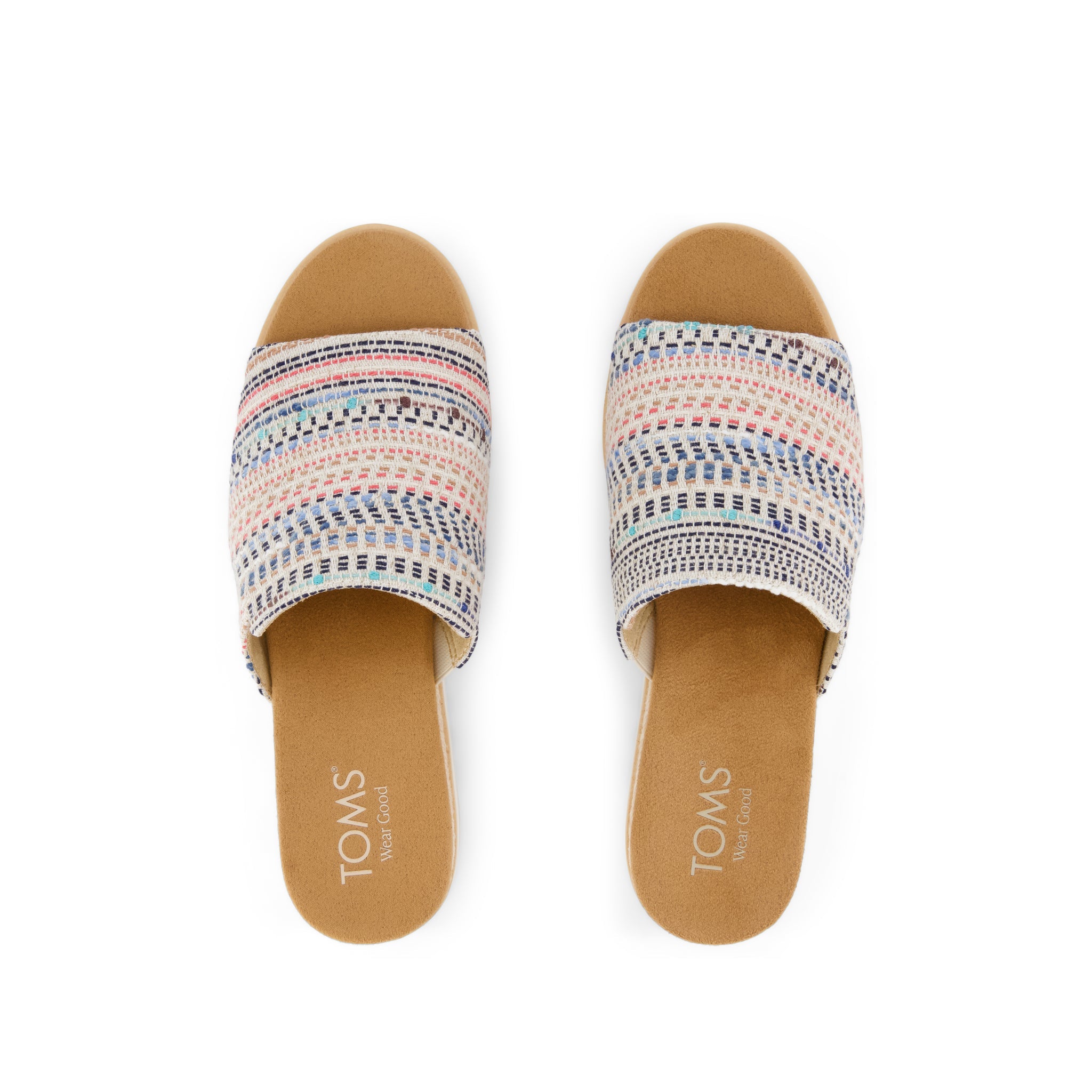 Womens Diana Mule Wedge Sandal Global Stripes - Image 6