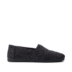 Mens Alpargata Classic Black Flecked Tweed
