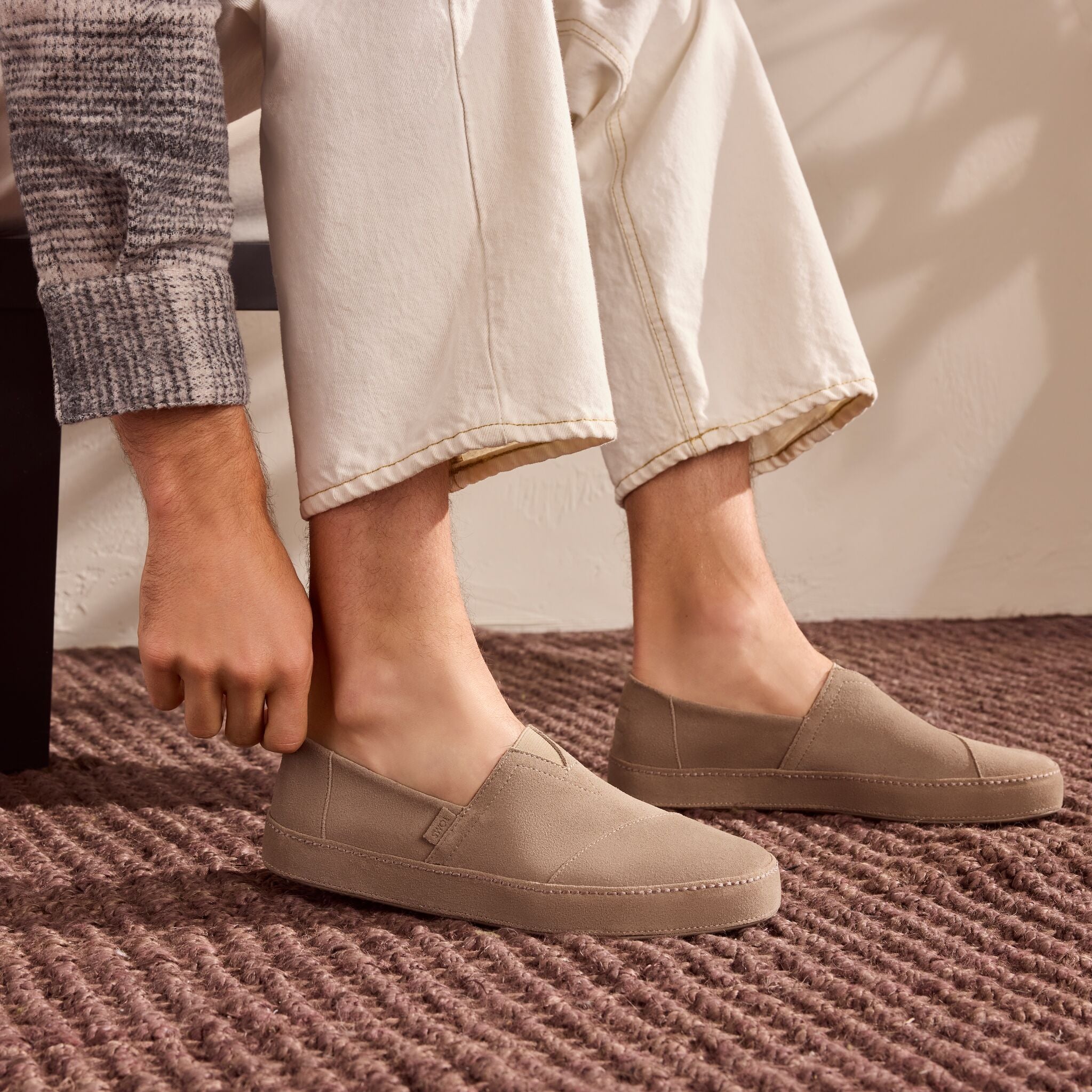 Mens Alpargata Premium Water Resistant Dune Suede - Image 2