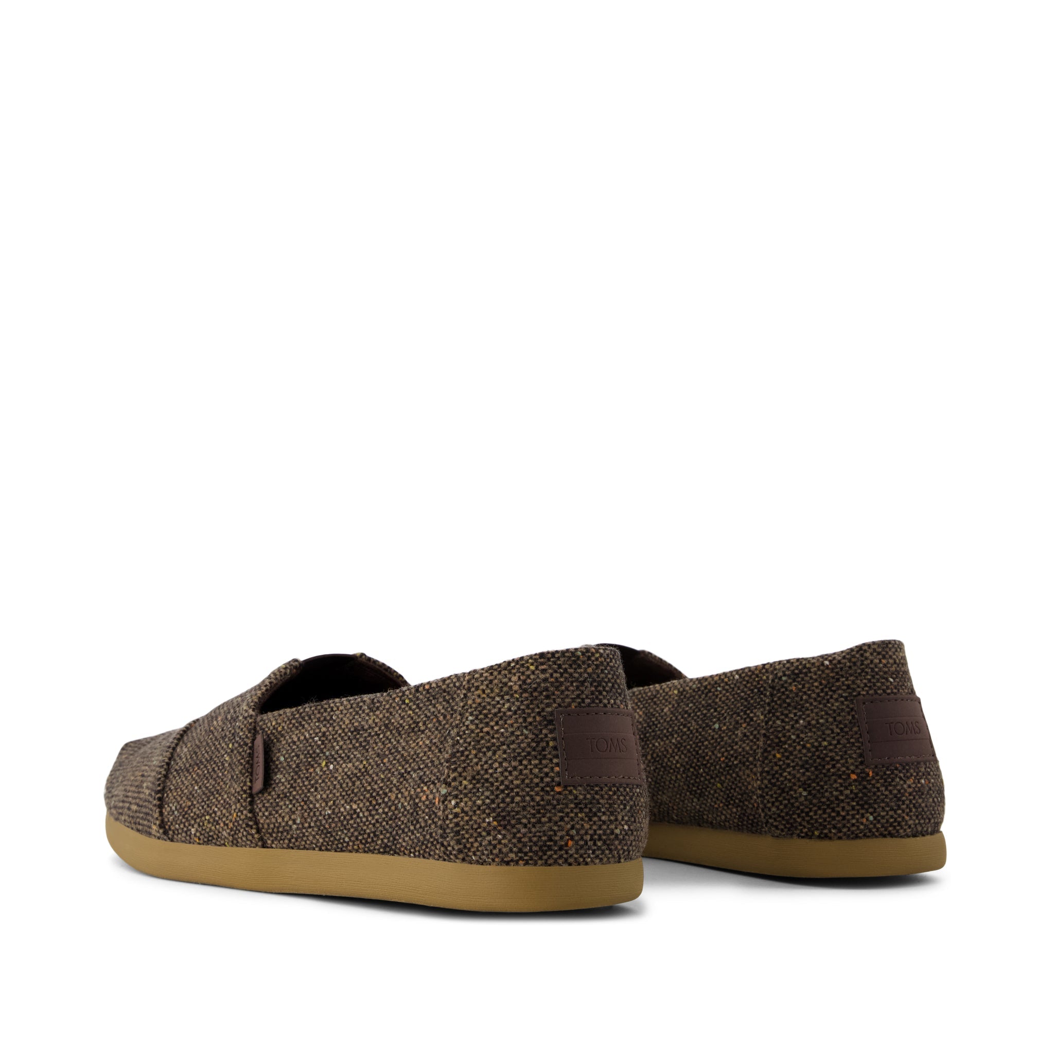 Mens Alpargata Classic Chocolate Brown Flecked Tweed - Image 4