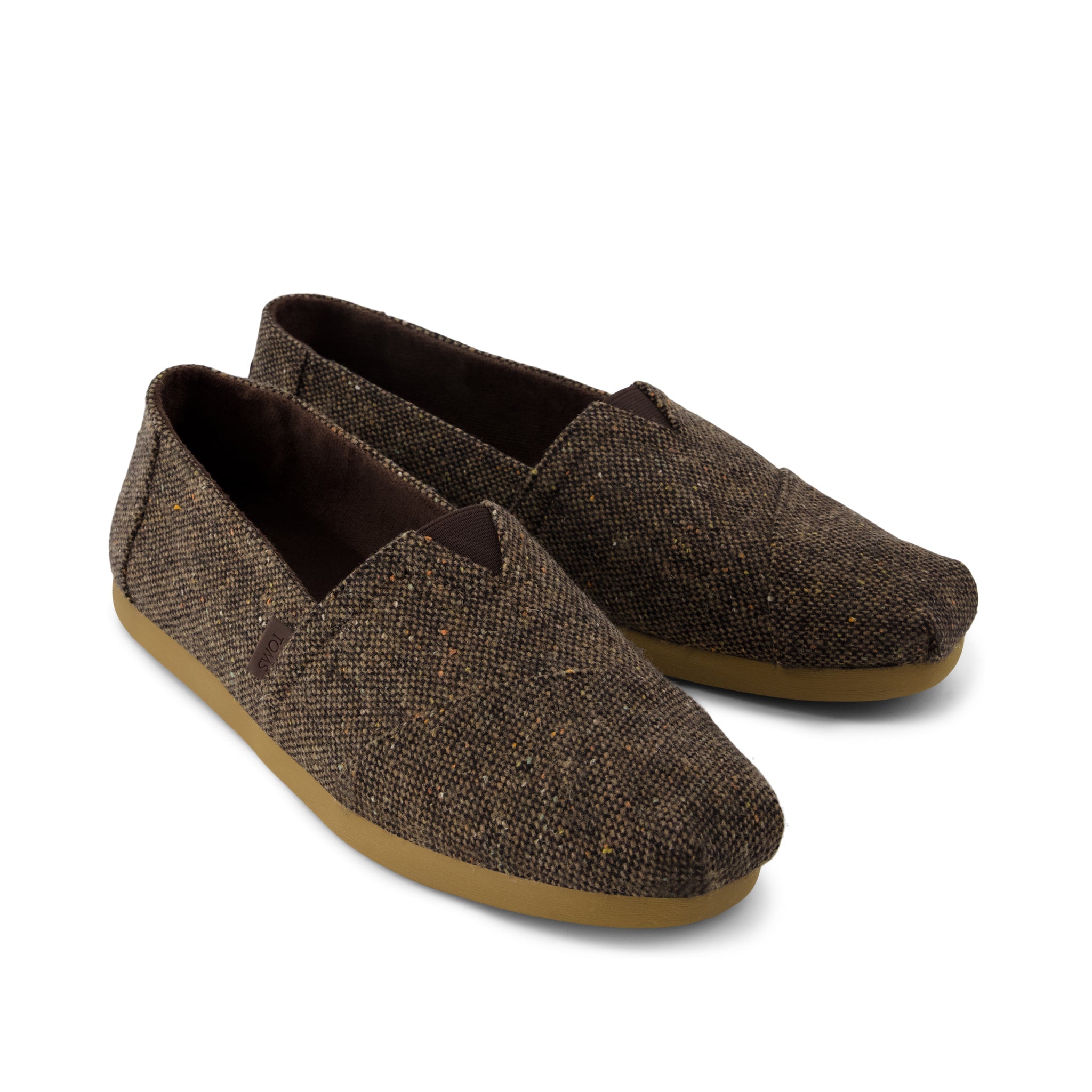 Mens Alpargata Classic Chocolate Brown Flecked Tweed - Image 3