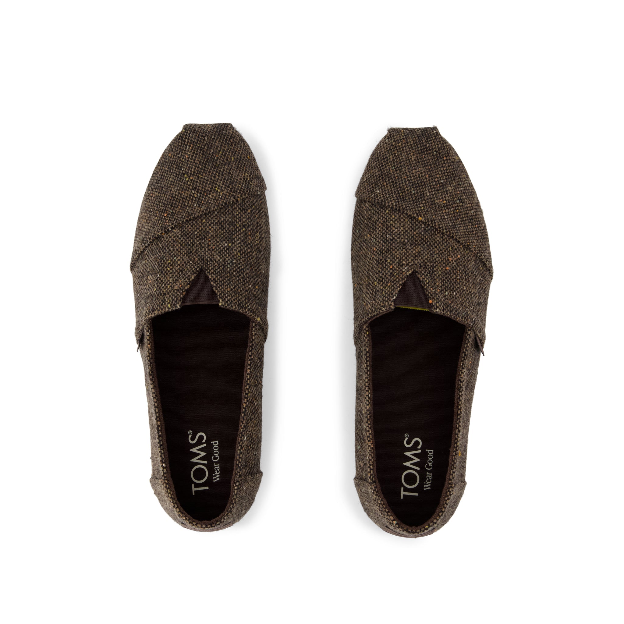 Mens Alpargata Classic Chocolate Brown Flecked Tweed - Image 6