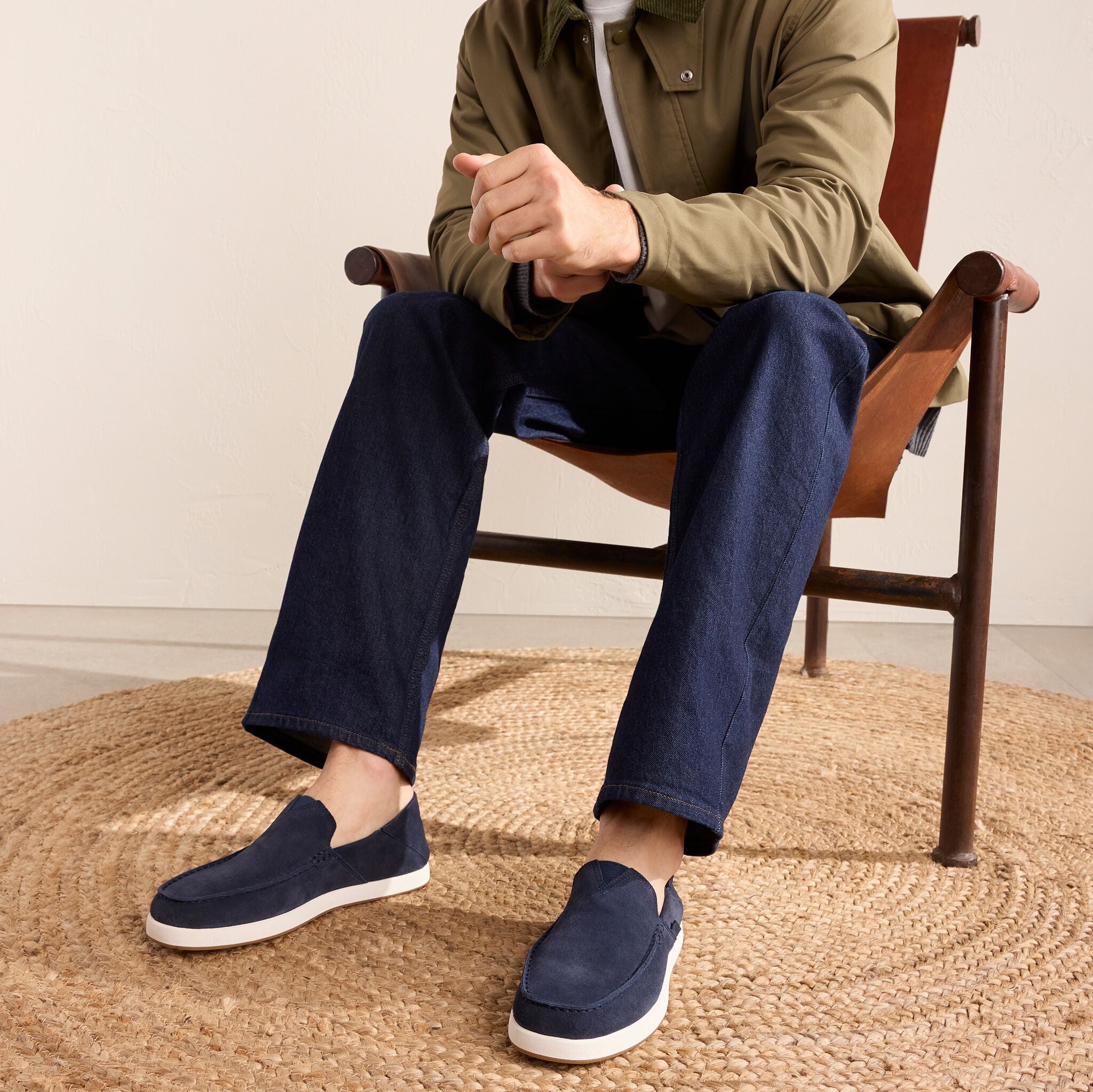 Mens Alonso Loafer Navy Suede - Image 2