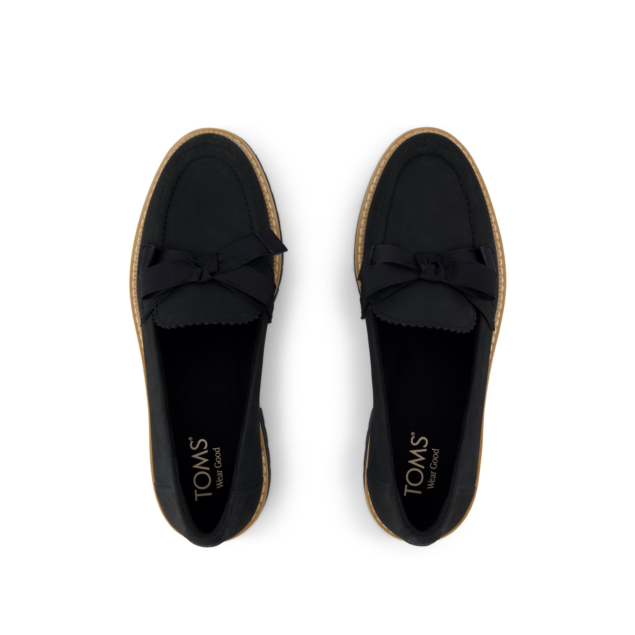 Womens Cara Bow Loafer Black Leather - Image 6