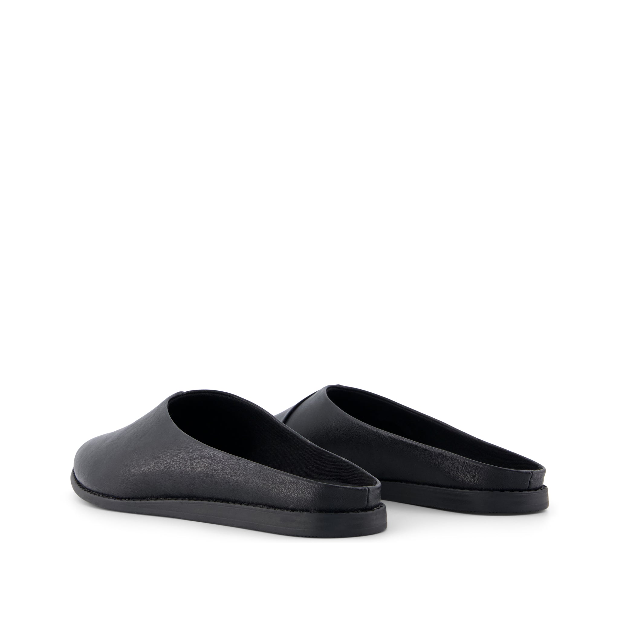 Womens Amelia Mule Black Faux Leather - Image 4