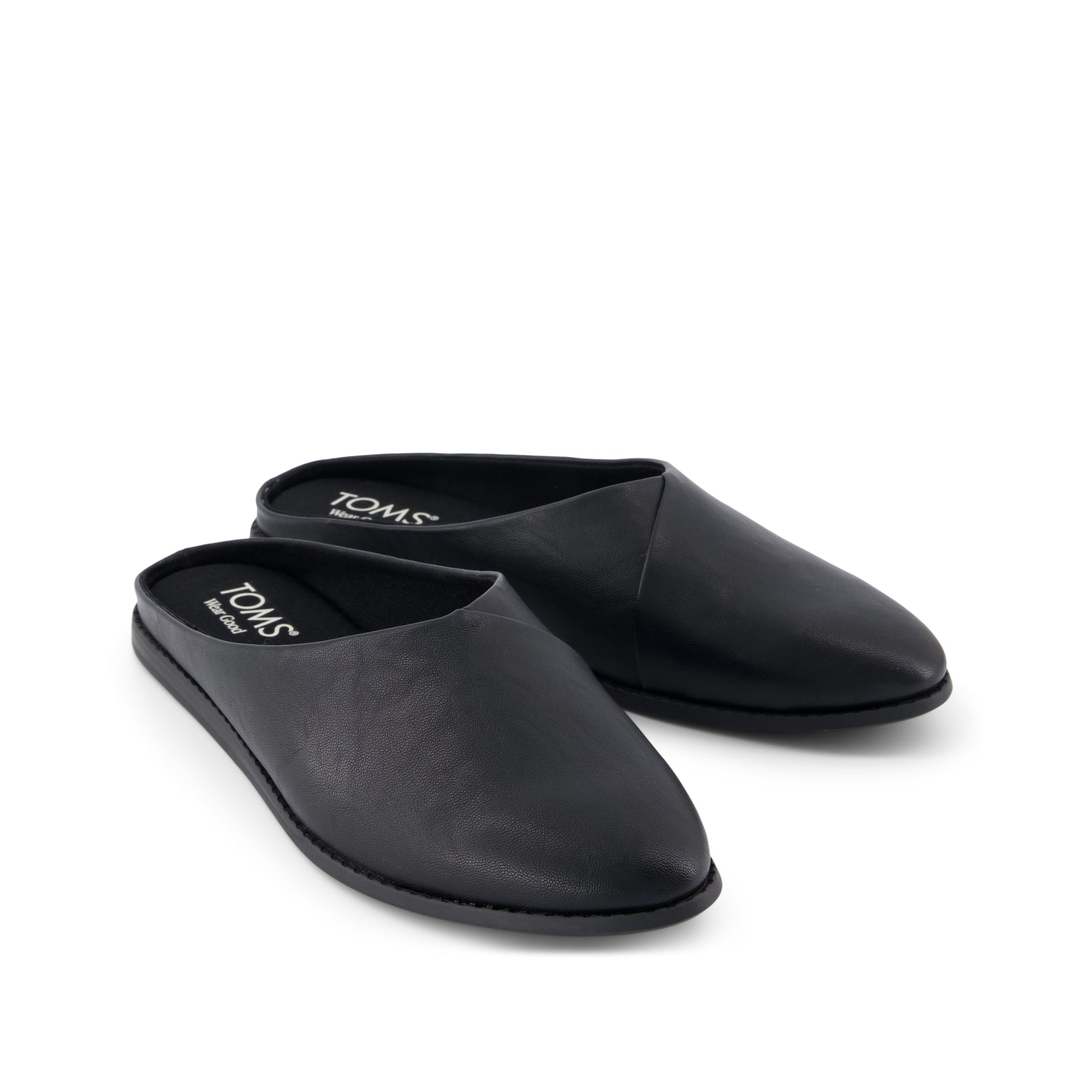 Womens Amelia Mule Black Faux Leather - Image 3
