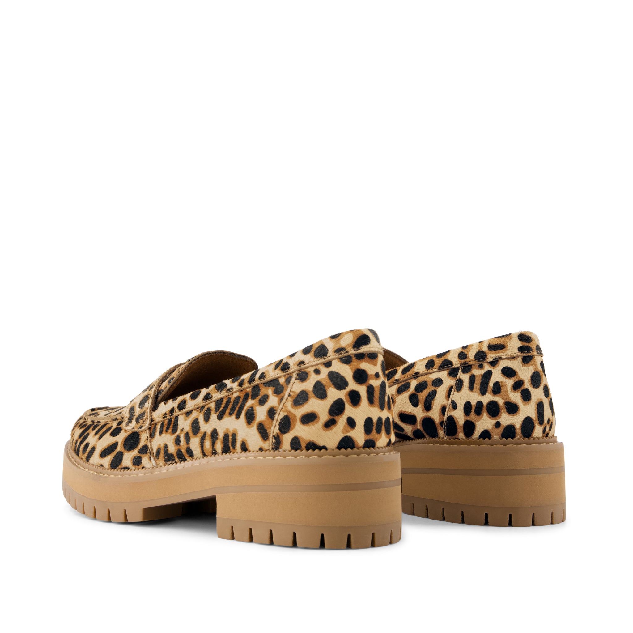 Womens Cara Loafer Brown Sugar Leopard Print Hair Leather - Image 4
