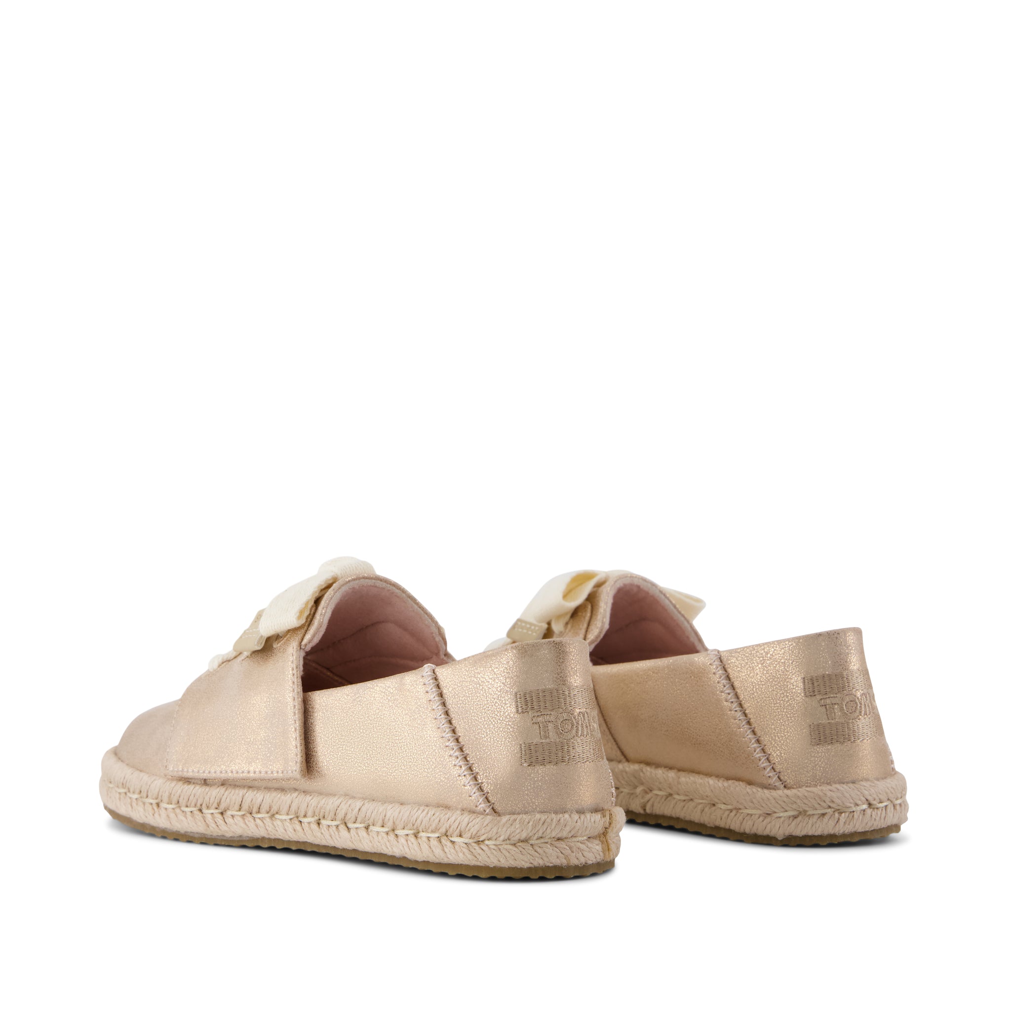 Carolina Lace-Up Kids Espadrille Seashell Metallic Faux Leather - Image 4