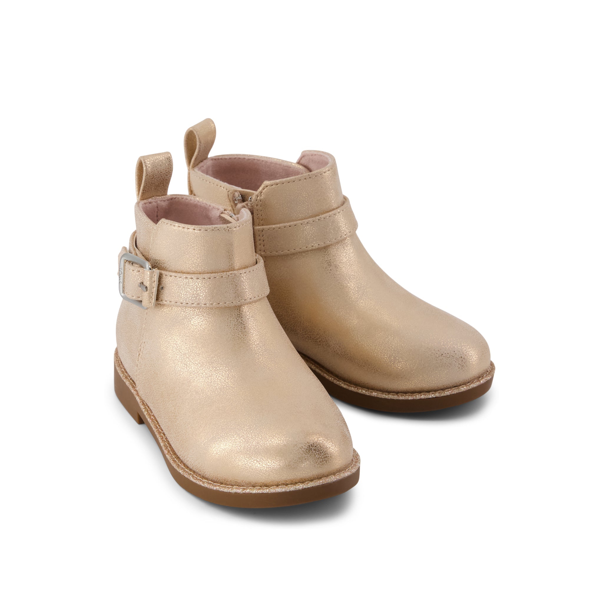 Seashell Metallic Faux Leather Mia Toddler Boot - Image 2
