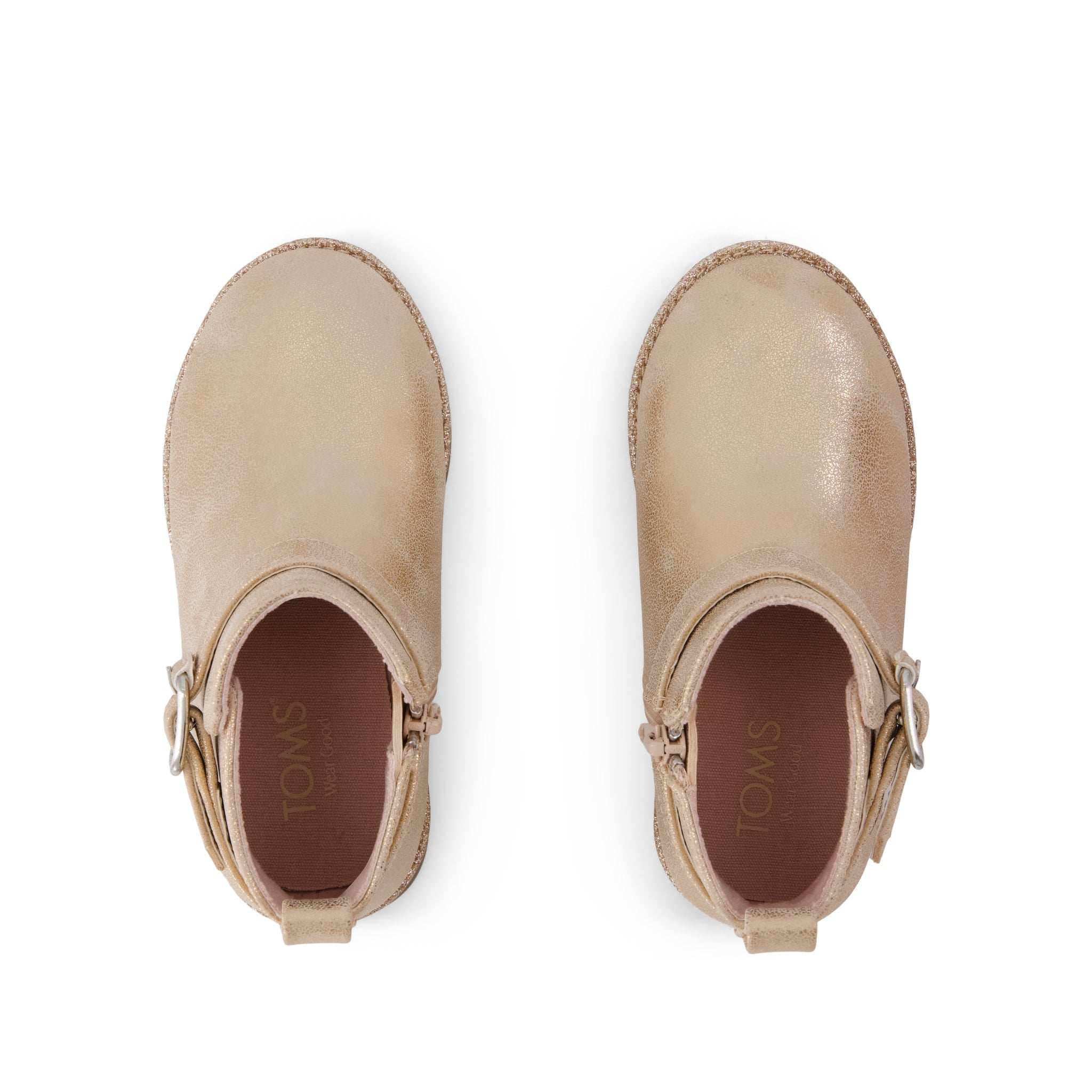 Seashell Metallic Faux Leather Mia Toddler Boot - Image 5