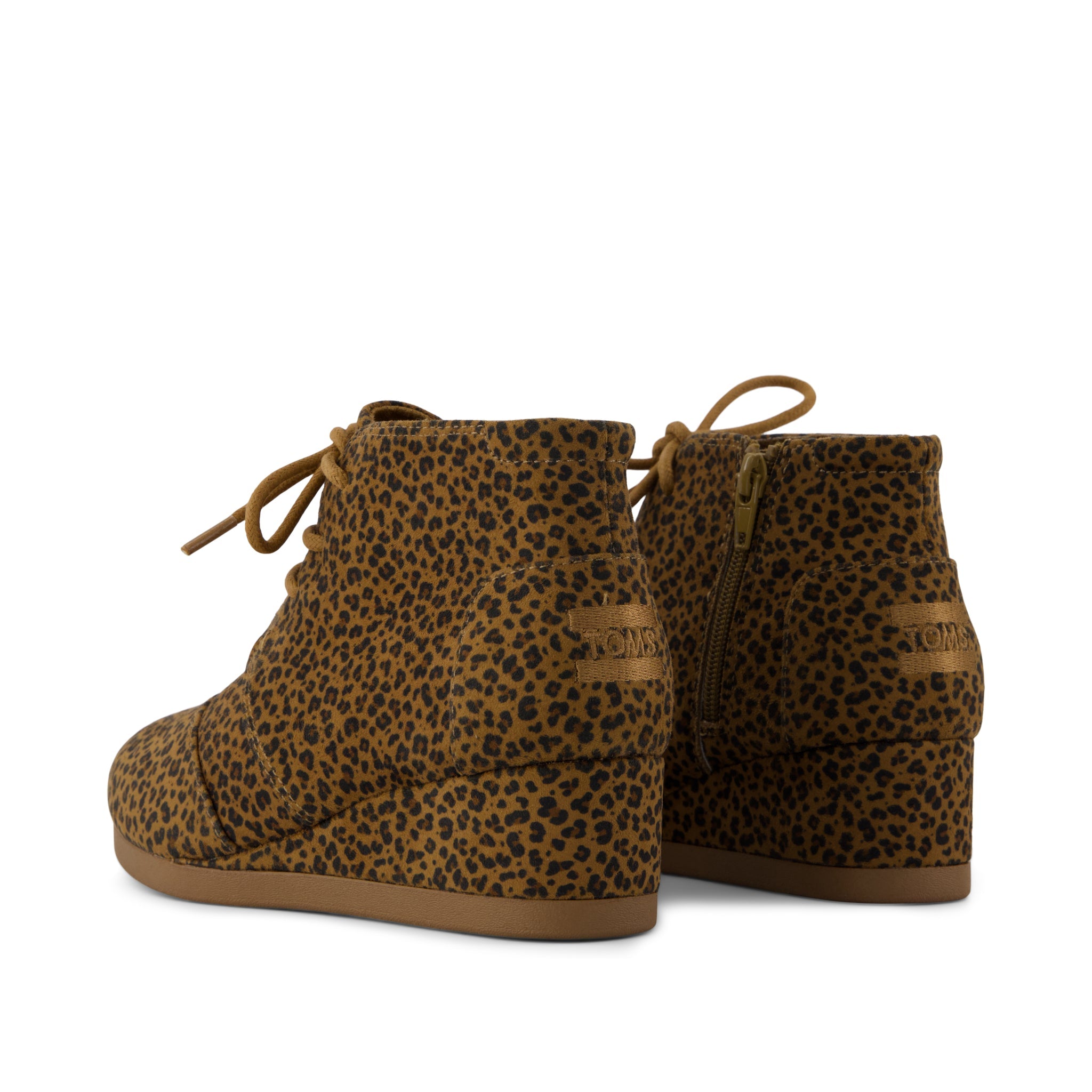 Toffee Micro Leopard Desert Wedge Kids Boot - Image 4