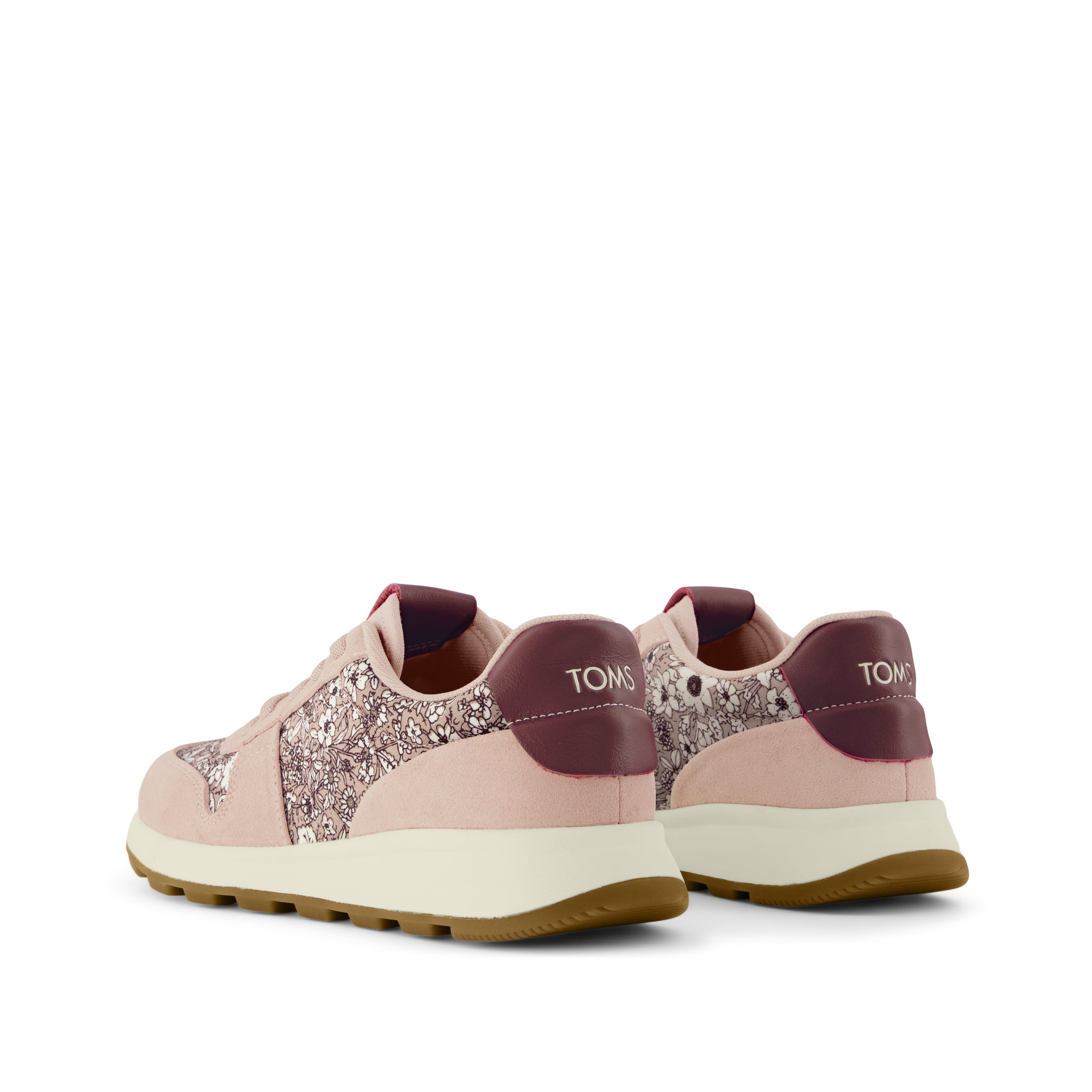 Womens TRVL LITE Retro Runner Sneaker Water Repellent Seashell Floral Print - Image 4