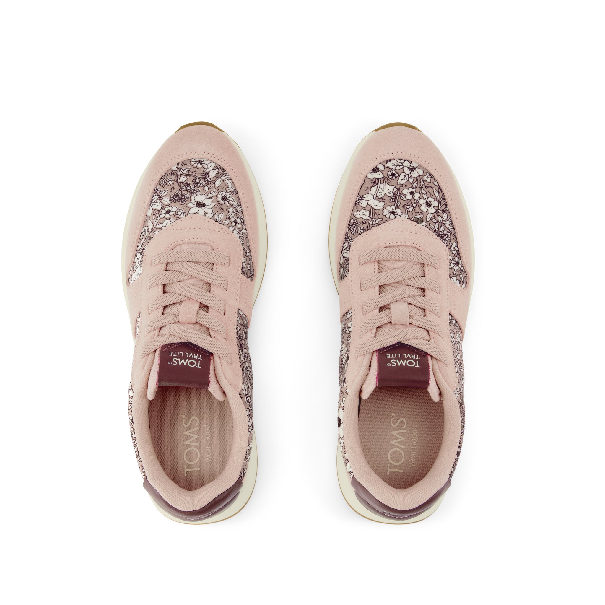 Womens TRVL LITE Retro Runner Sneaker Water Repellent Seashell Floral Print - Image 6
