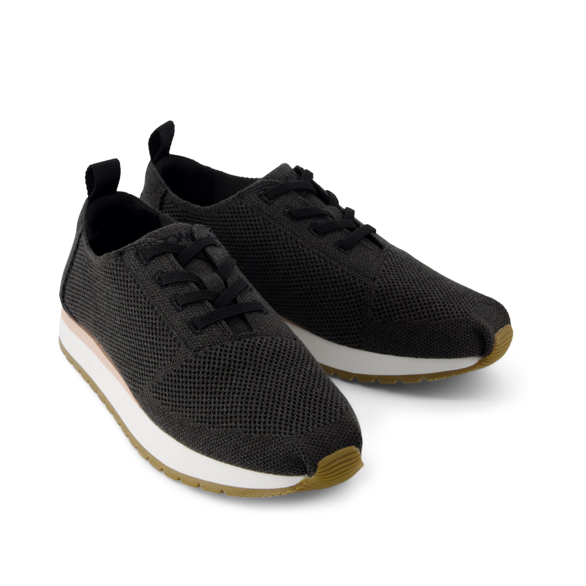 Womens Resident Plus Lace-Up Sneaker Charcoal Engineered Knit - Image 2