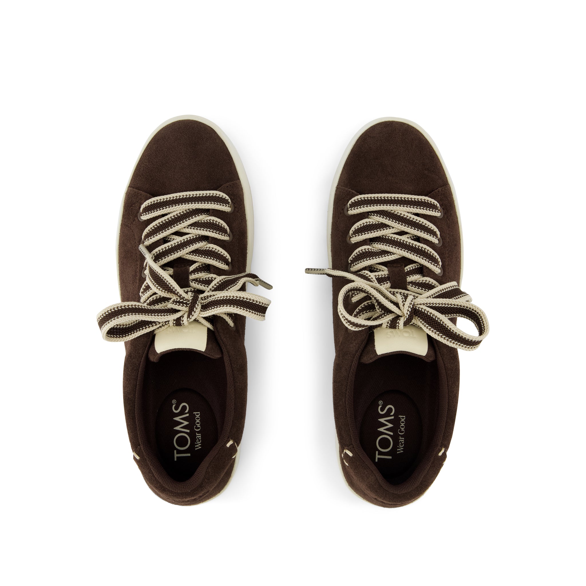 Womens Rea Lace-Up Platform Sneaker Chocolate Brown Suede - Image 5