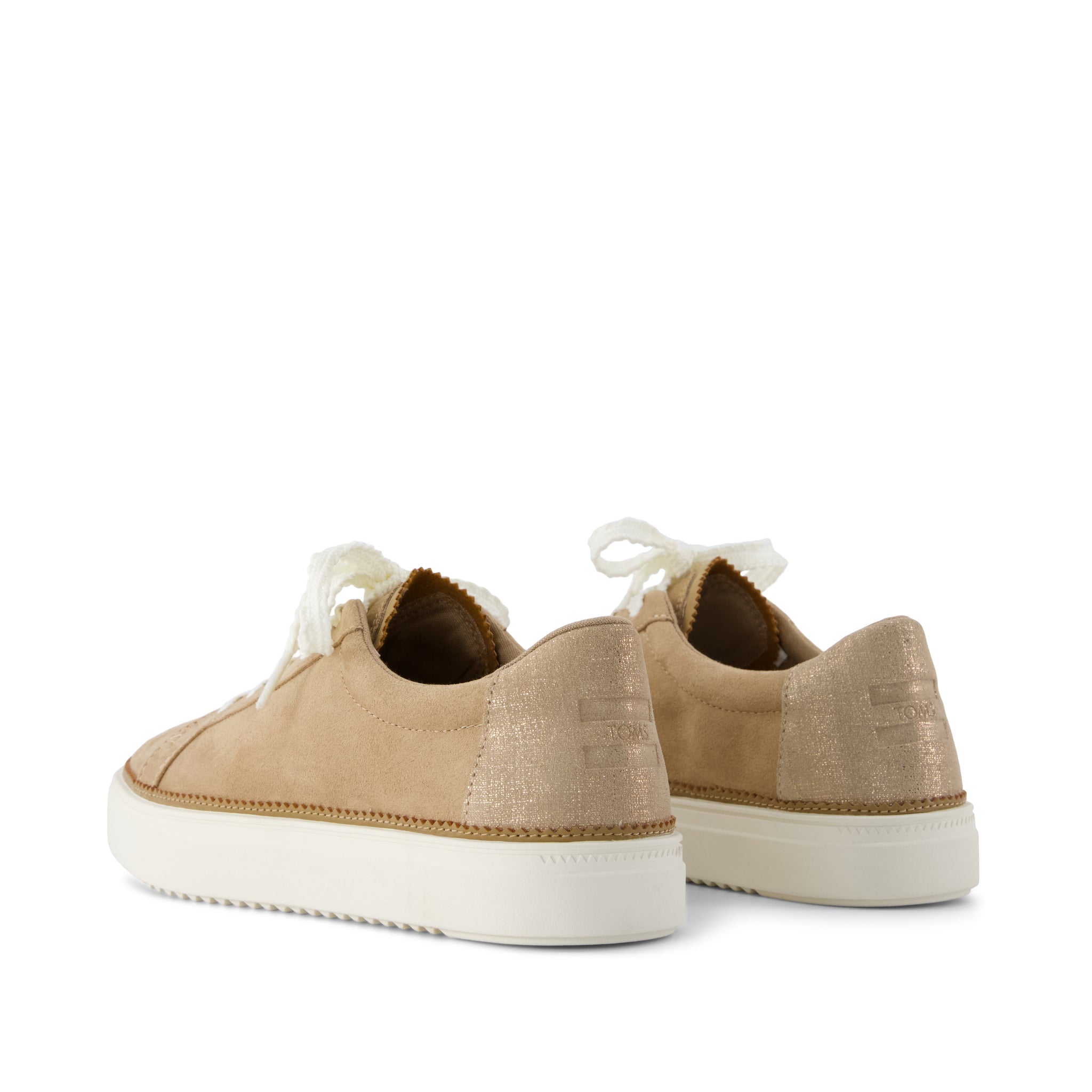 Womens Izzy Lace-Up Sneaker Taupe Premium Microfiber Suede - Image 4